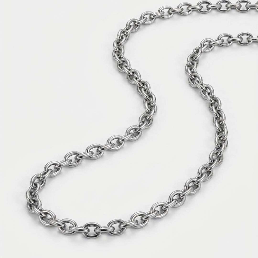 Cable halskæde, Sølvtonet
