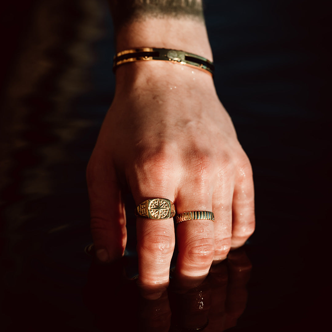 Compass Signature - Ring i guldton