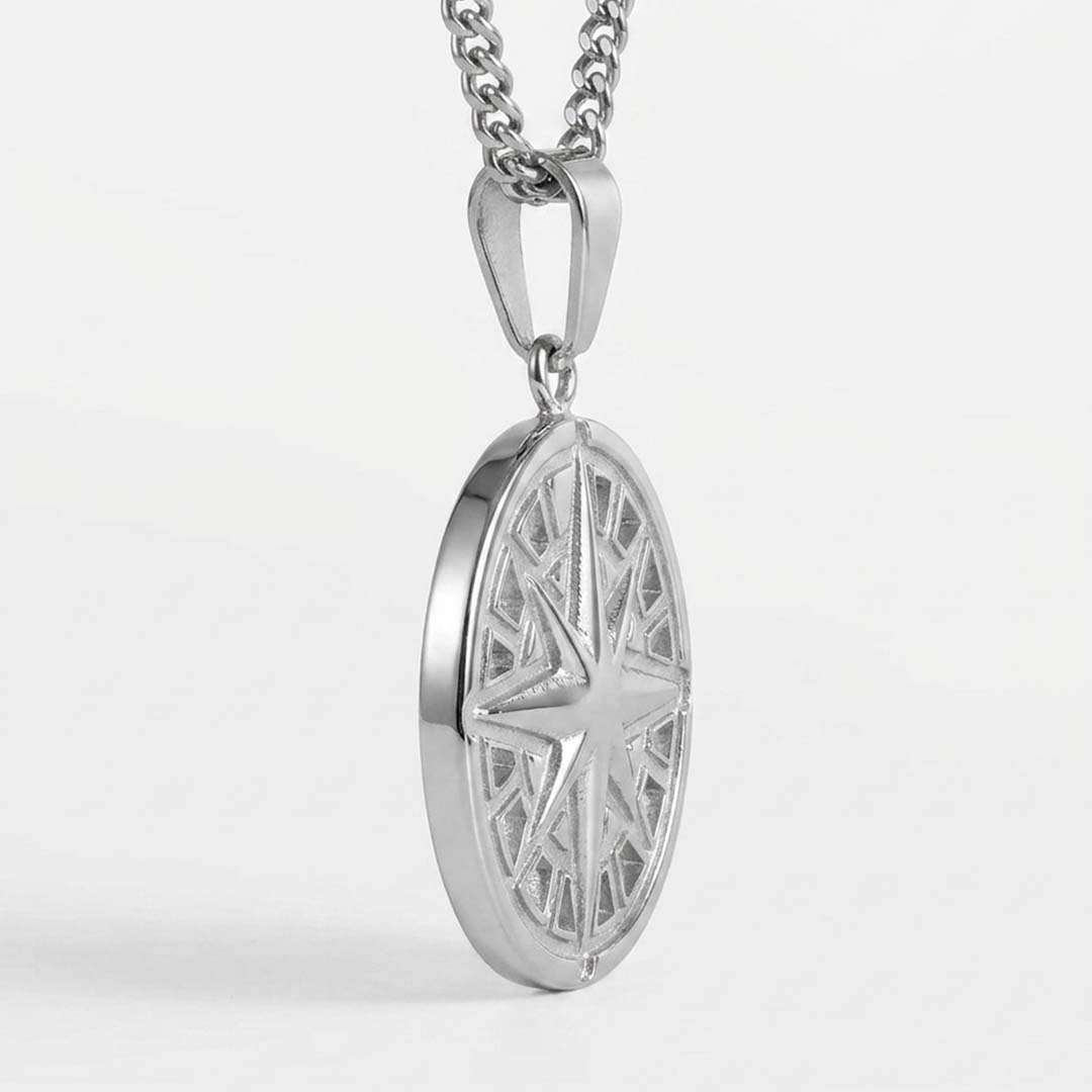 Kompass halsband 2.0 - Silvertonad