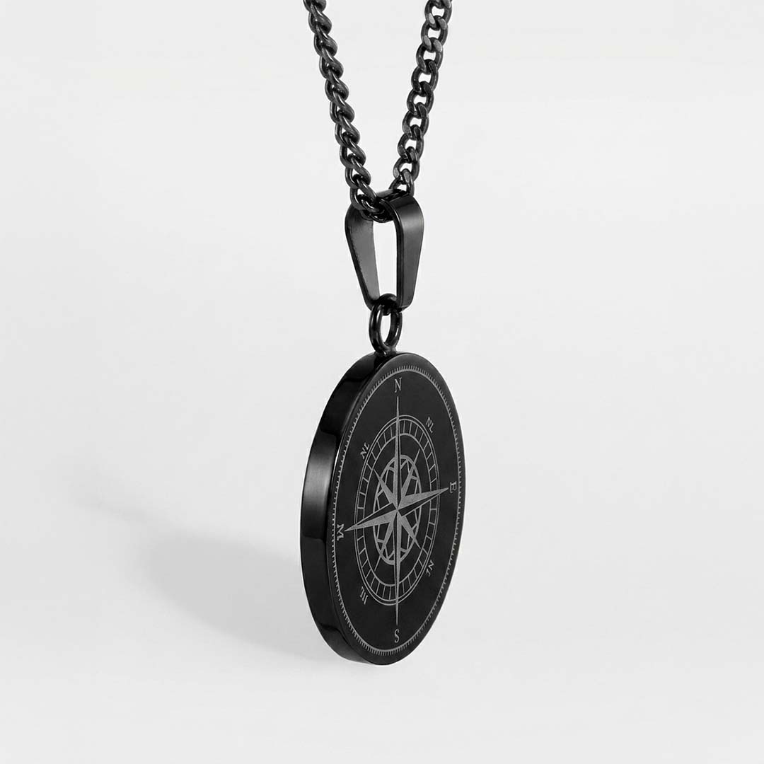 Kompass halsband - svart