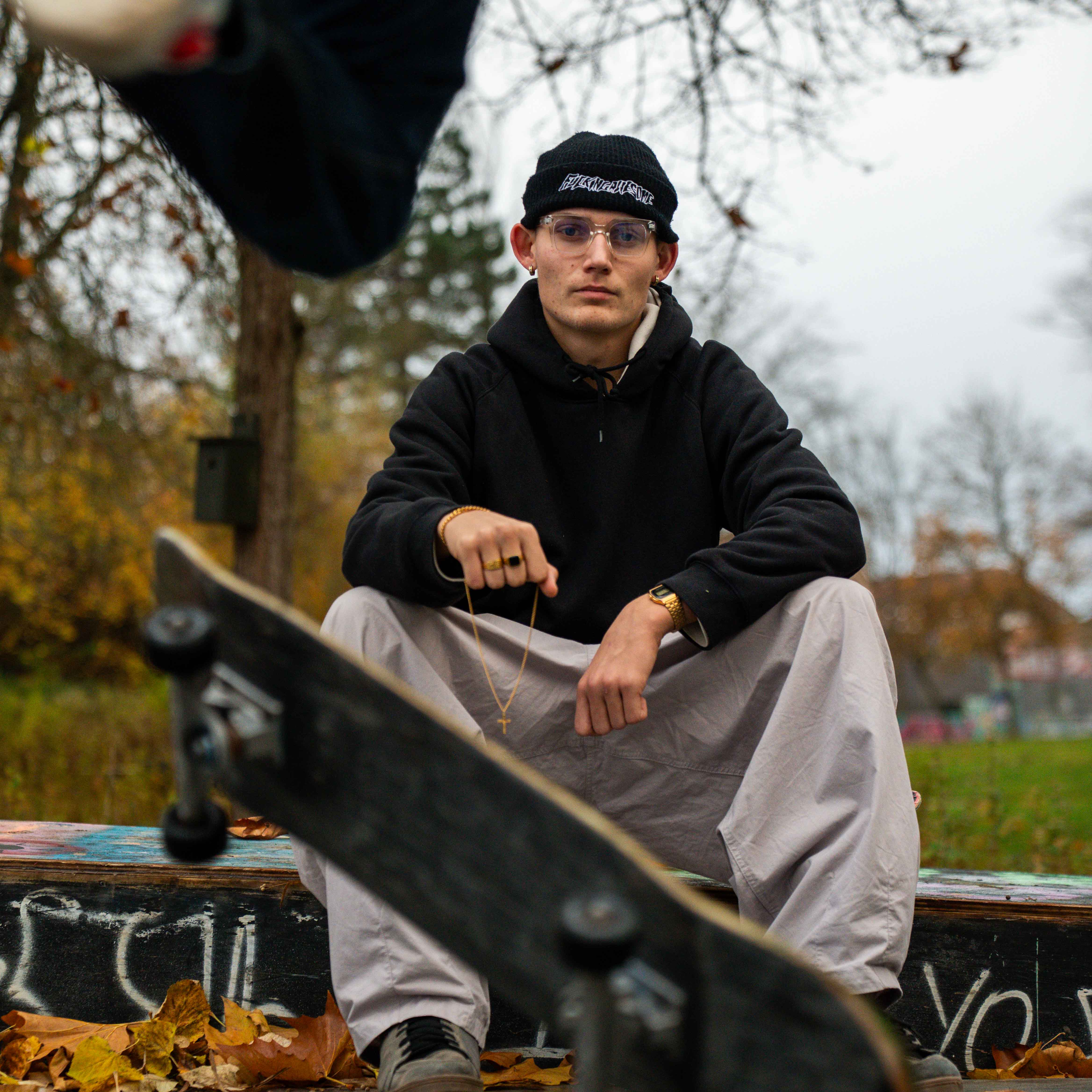 Hammered Signature - Guldtonet ring