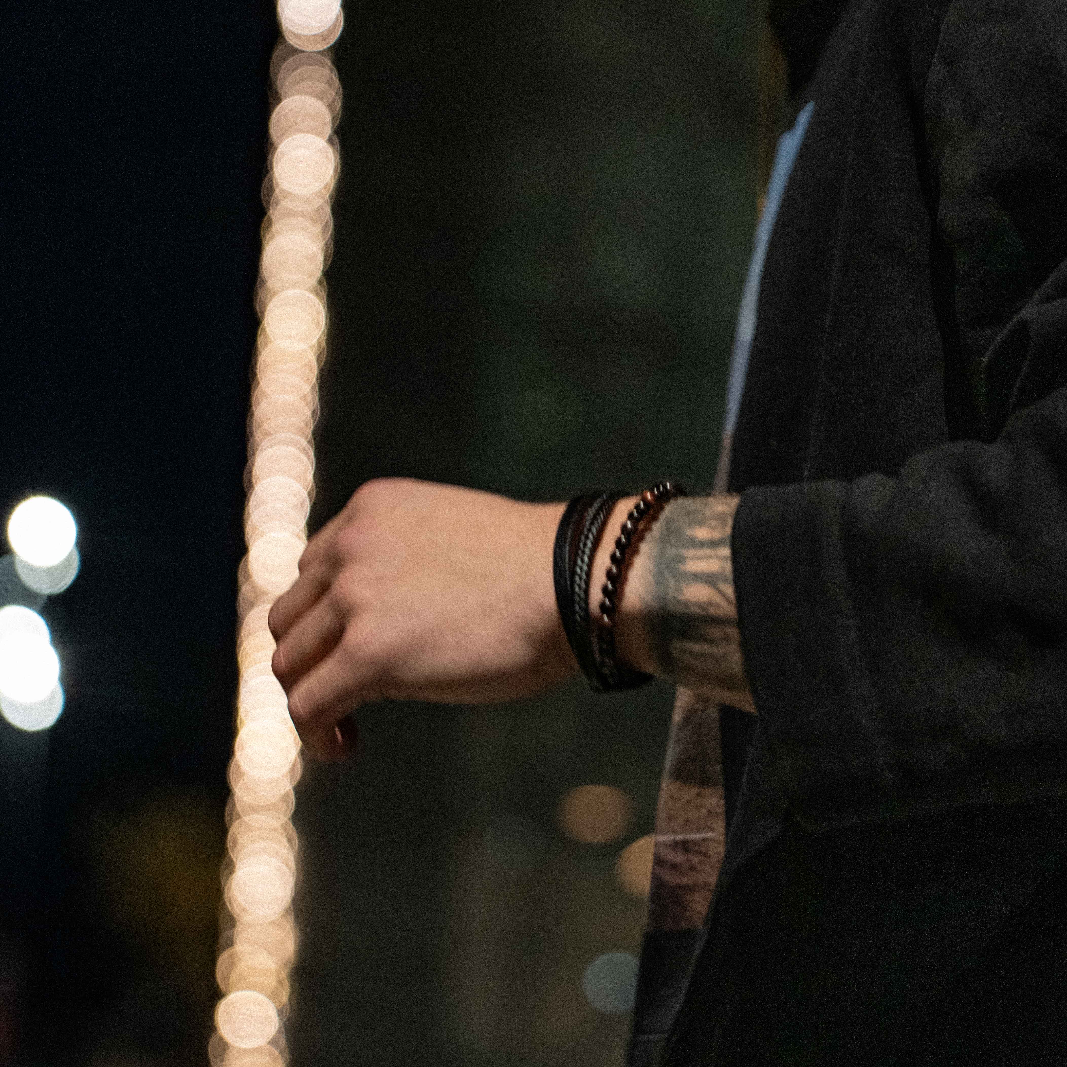 Jorgmundr Läder och pärlarmband