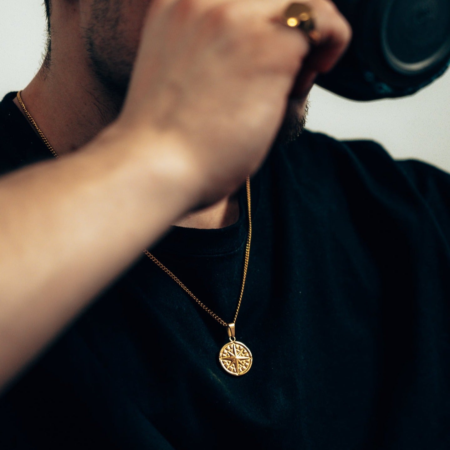 Kompass halsband 2.0 - Guldton