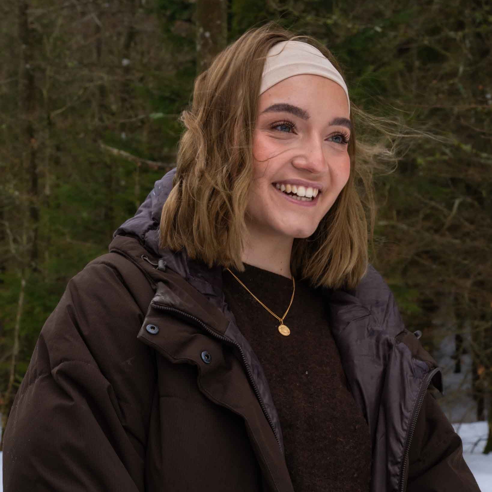 Minimal Vegvisir halskæde, Guldbelagt