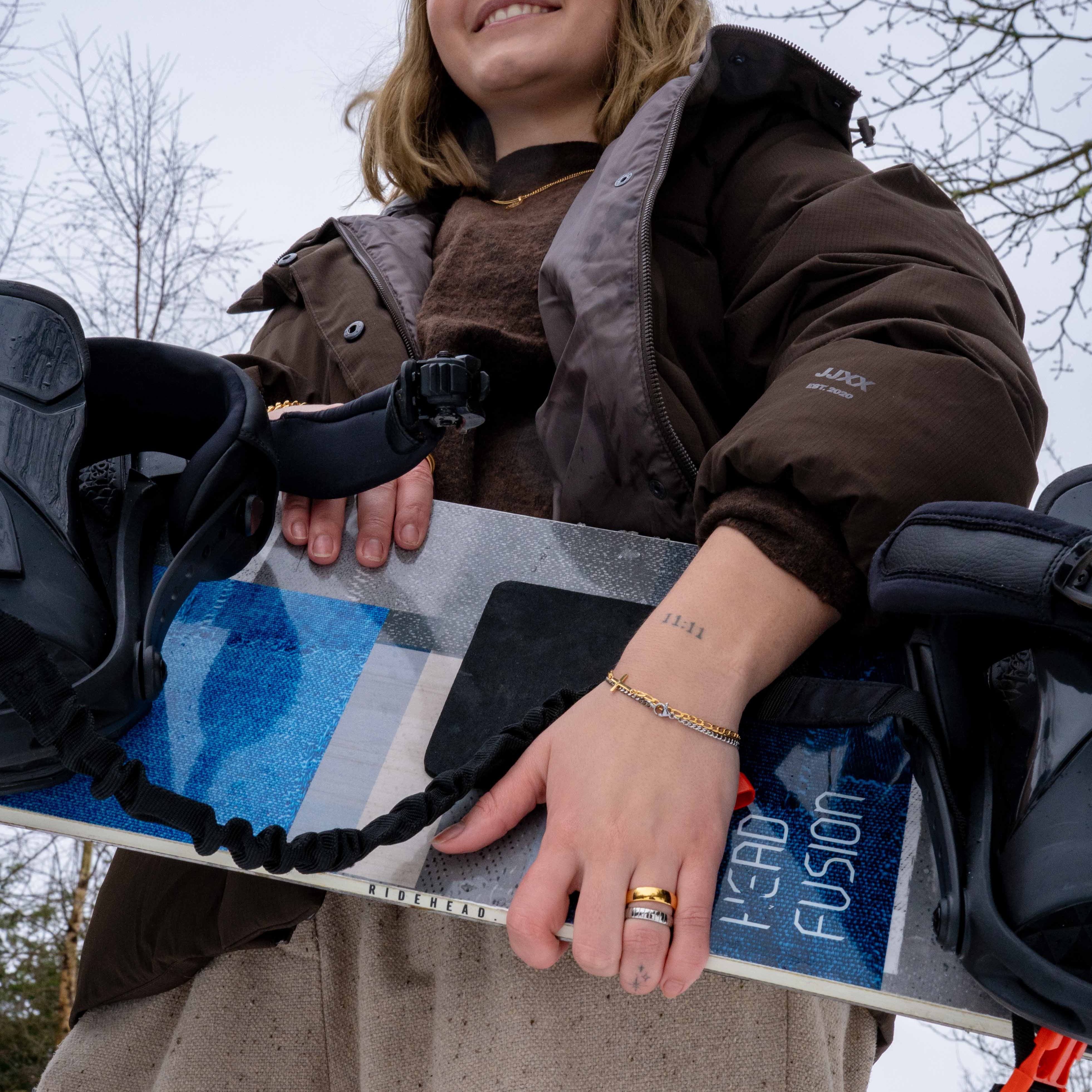 Antik korsarmband - guldton