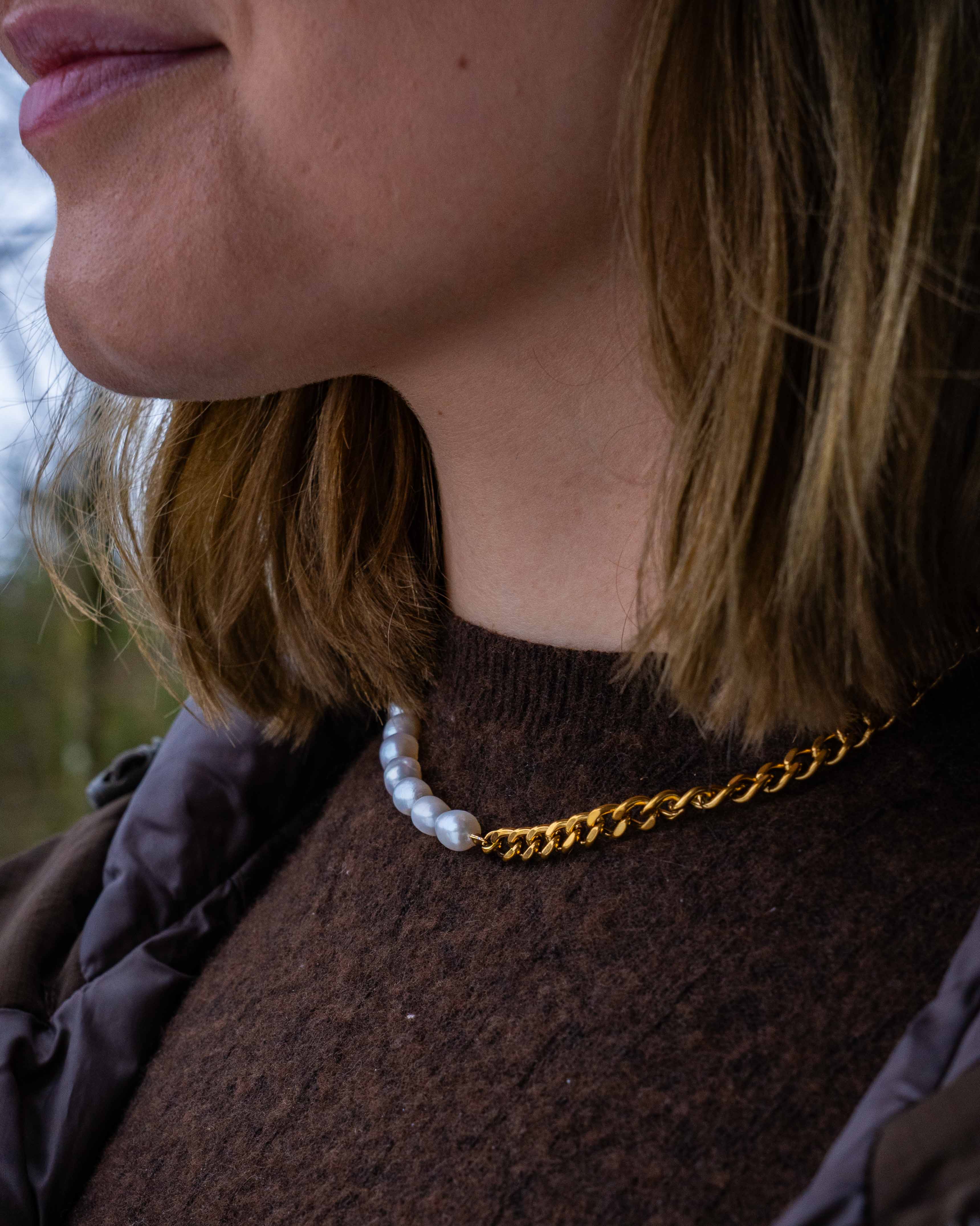 NL Kattegat Pearl pendant - Gold-toned