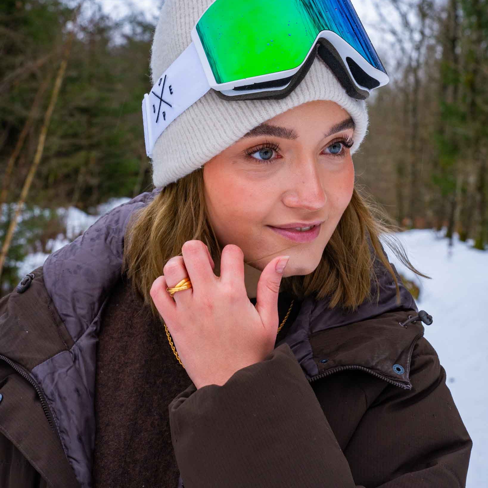 Helix band ring, Guldbelagt