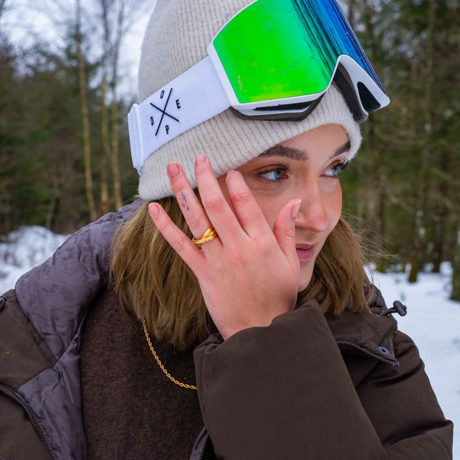 Helix band ring, Guldbelagt