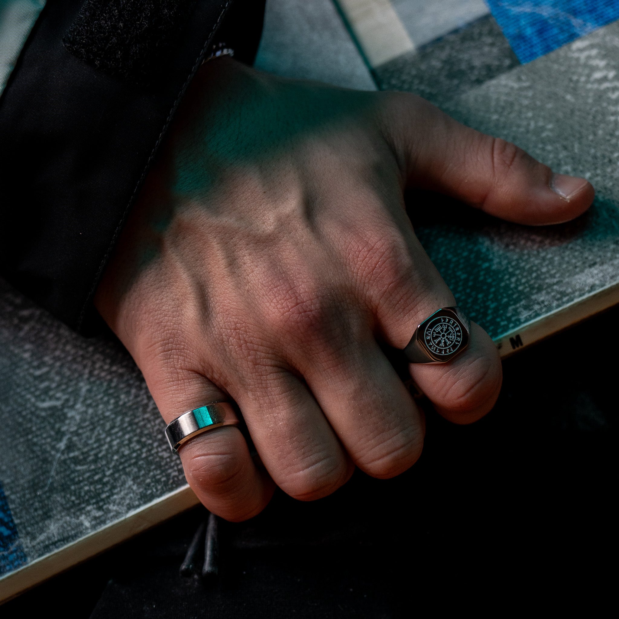 Siempre Vegvisir band - Silvertonad ring