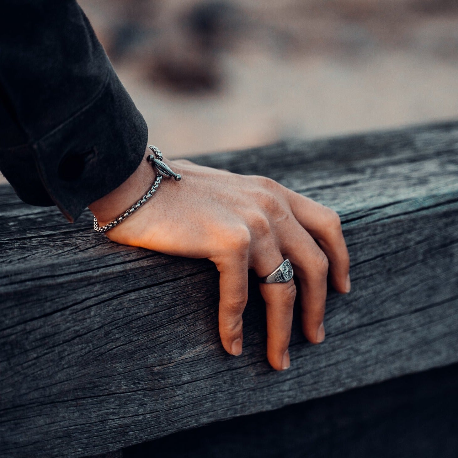 Kompass Signature - Silvertonad ring