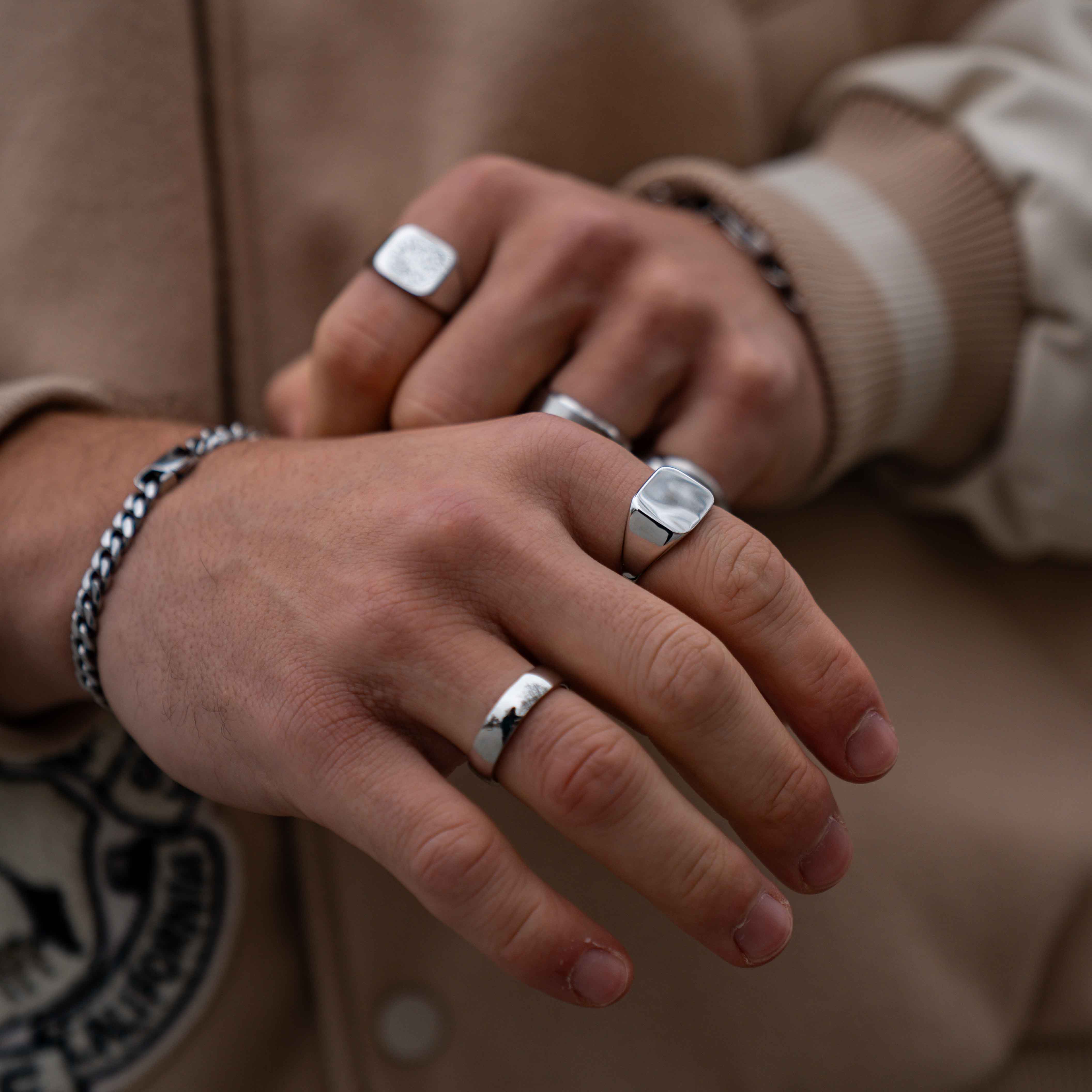 Classic Signature - Silver-toned ring