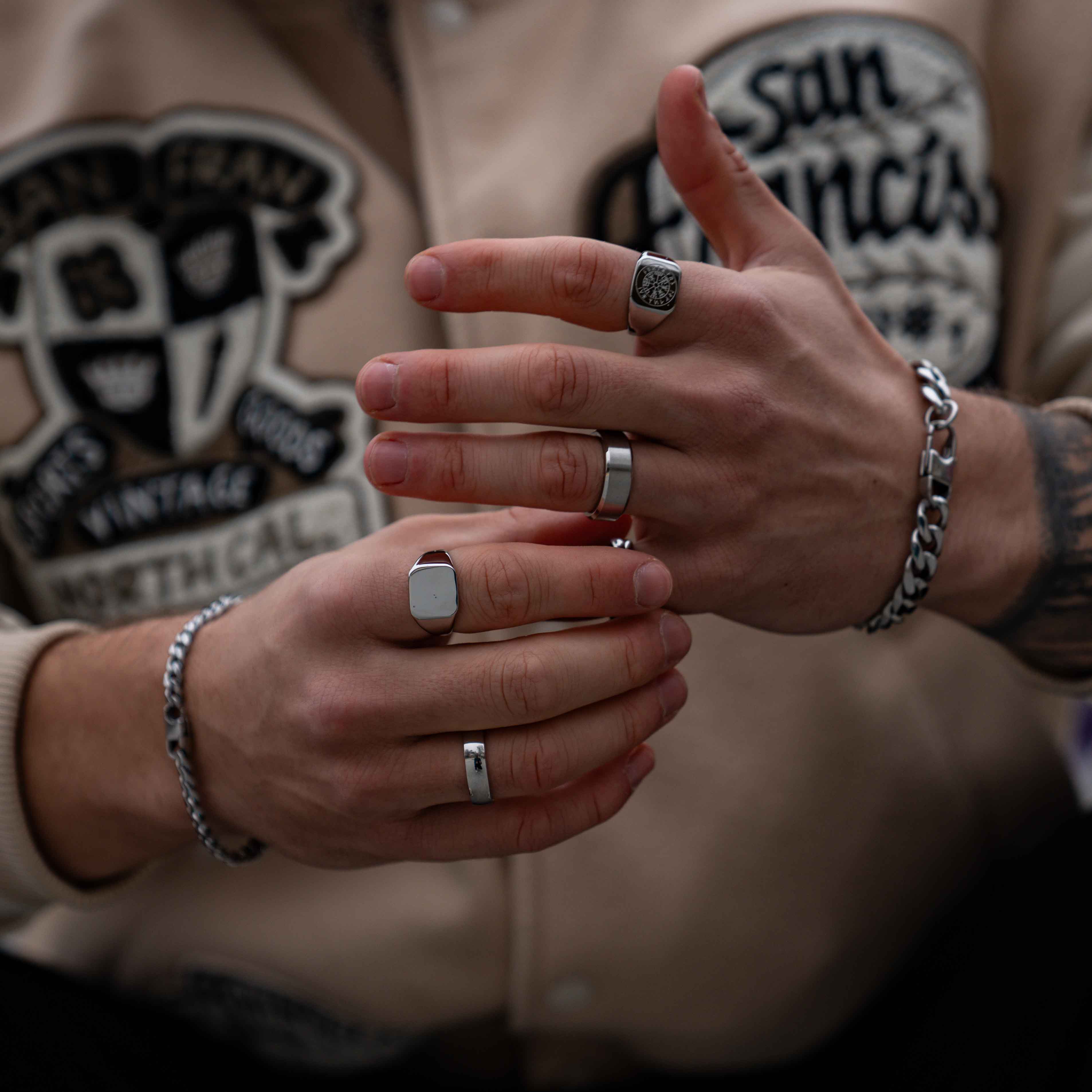 Siempre Vegvisir band - Silvertonad ring