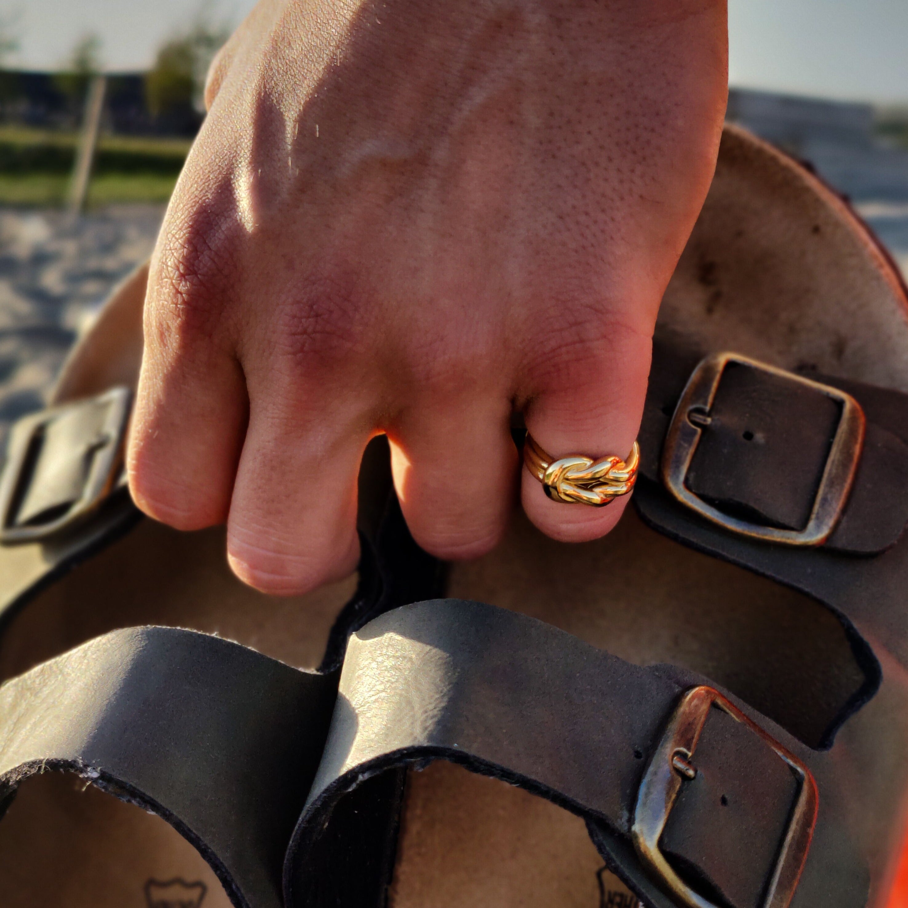 Perpetual band ring - Guldtonet