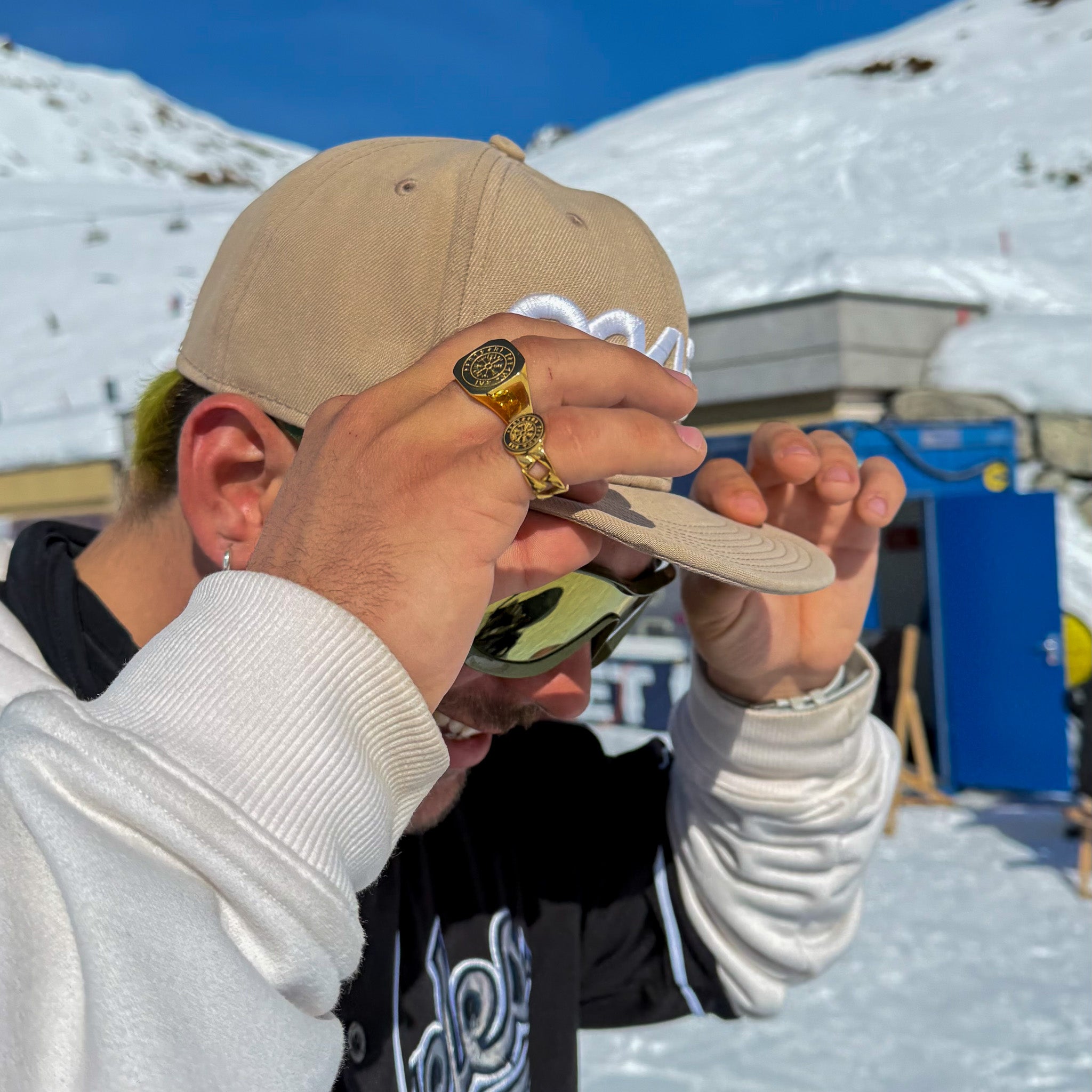 Vegvisir Chain Signature - Guldtonet ring