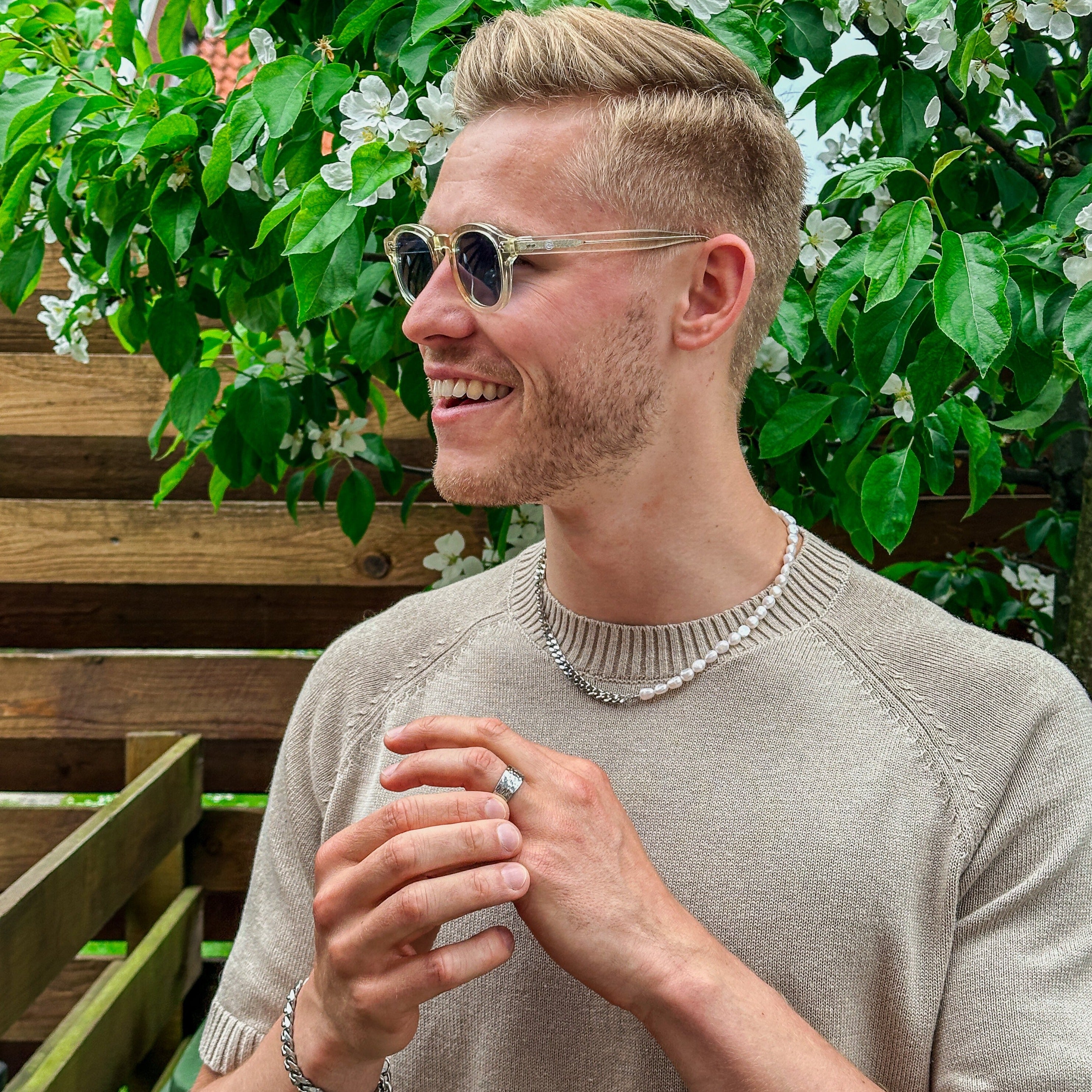 Hammered Signature - Silver-toned ring
