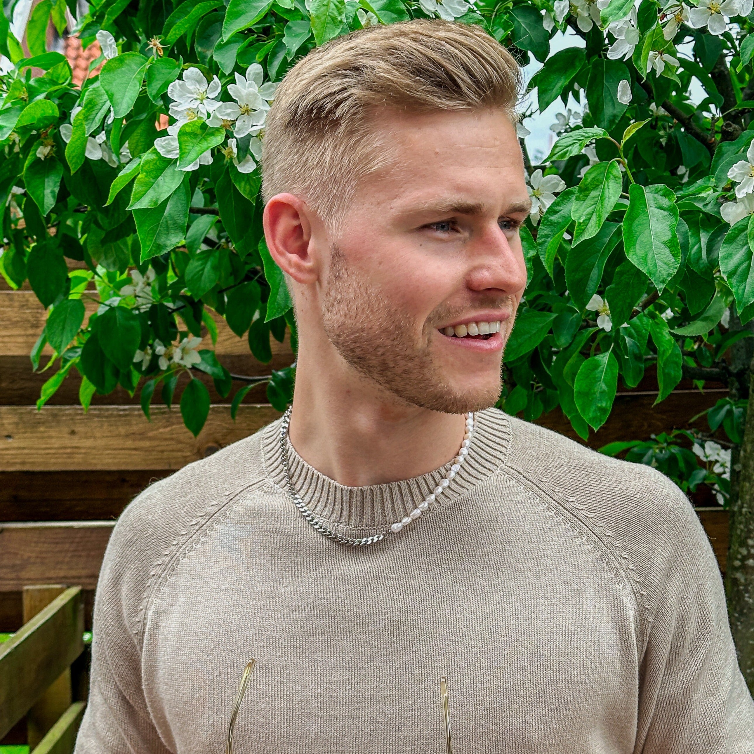 Kattegat Perle halskæde - Sølvtonet