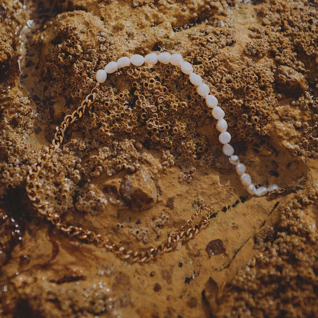 Kattegat Perle halskæde, Guldbelagt