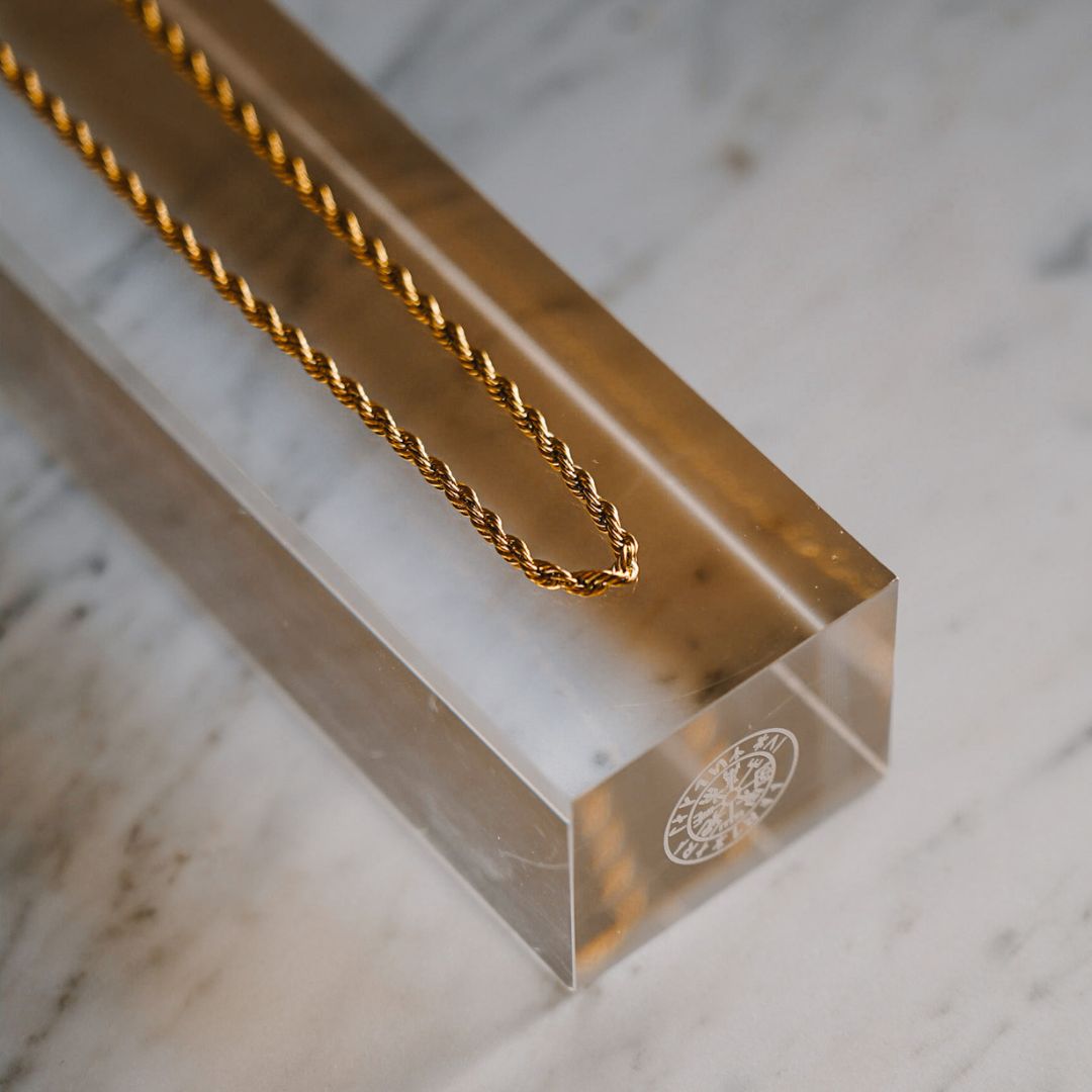 Rope halskæde, Guldbelagt