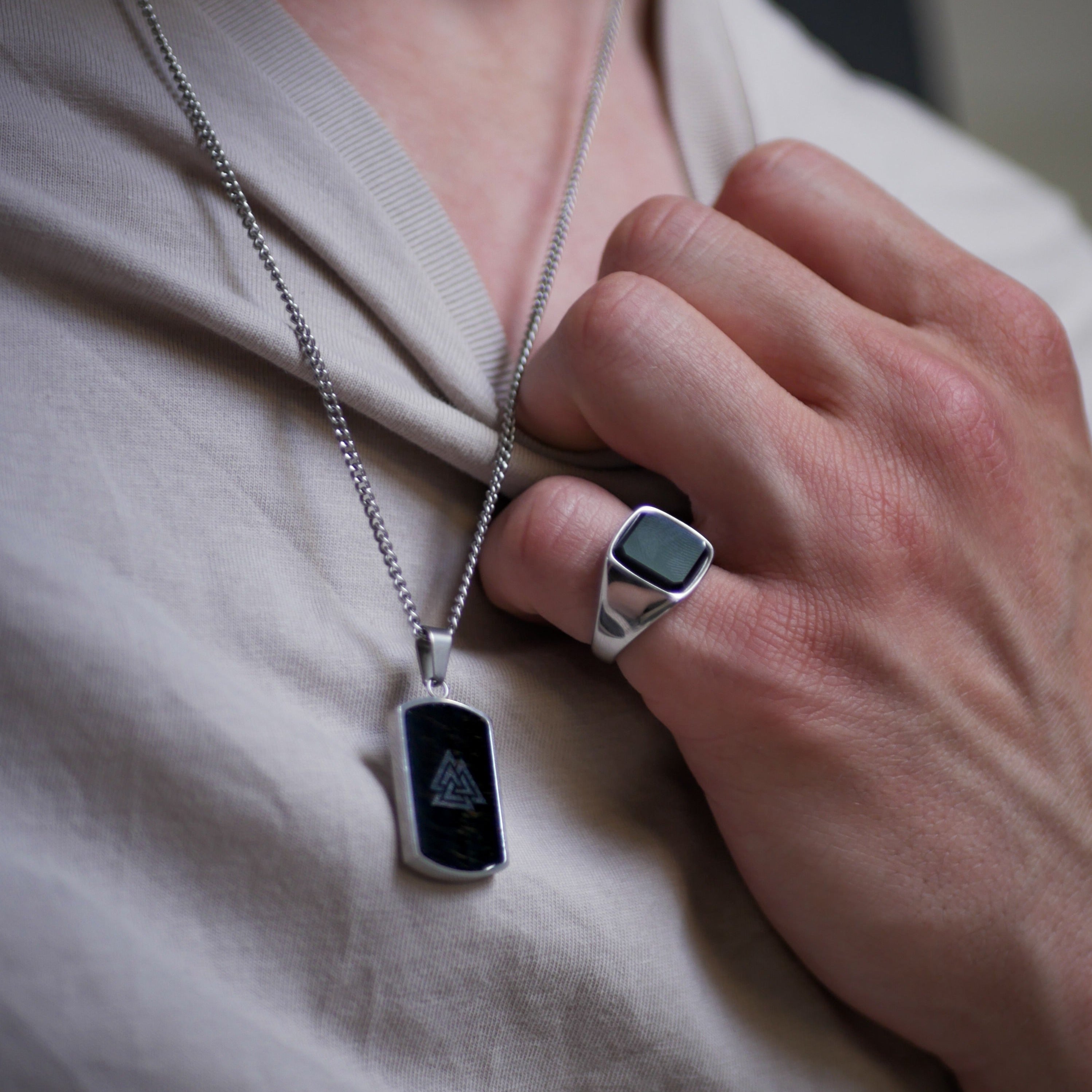 Black Onyx Signature - Silver-toned ring