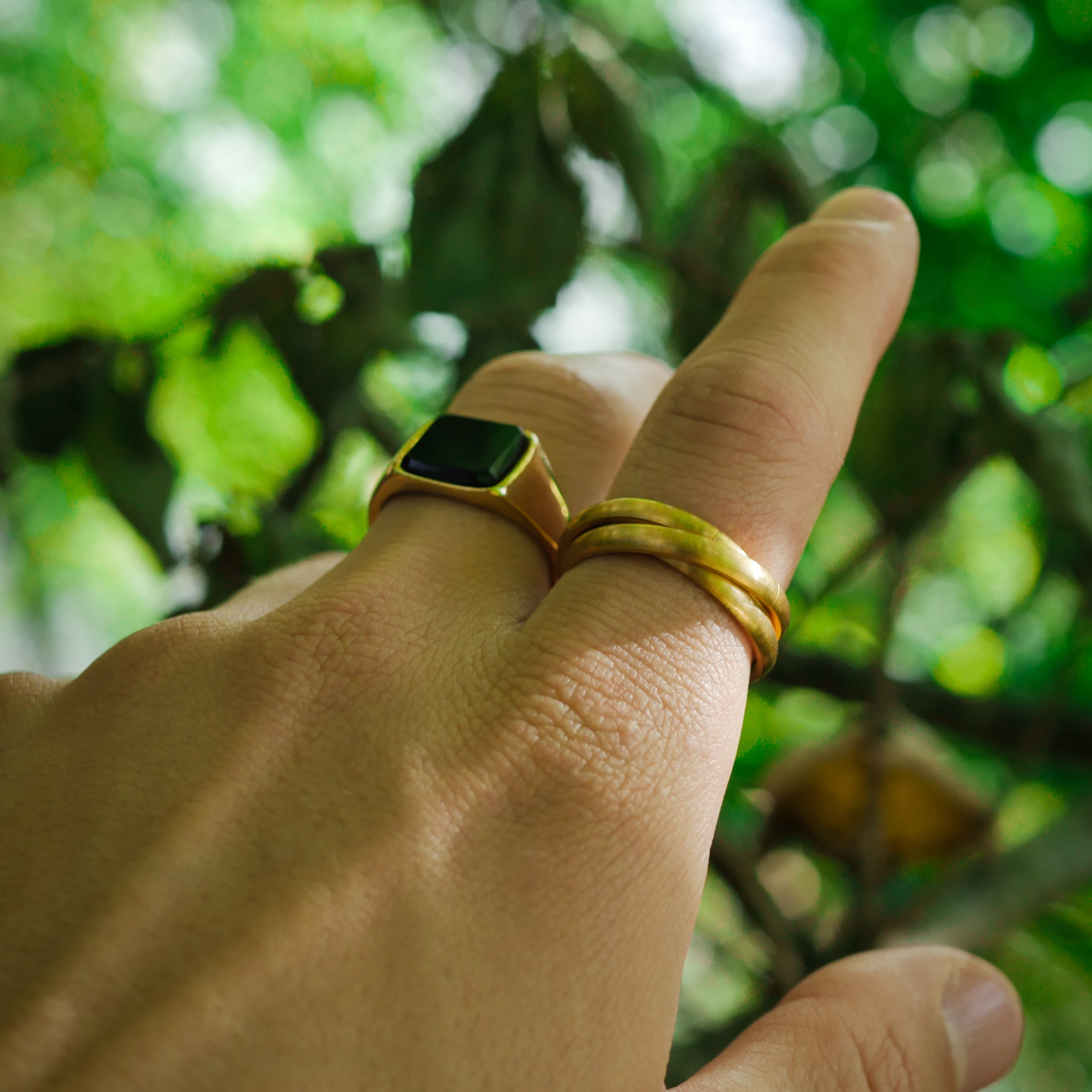 Black Onyx Signature - Ring i guldton