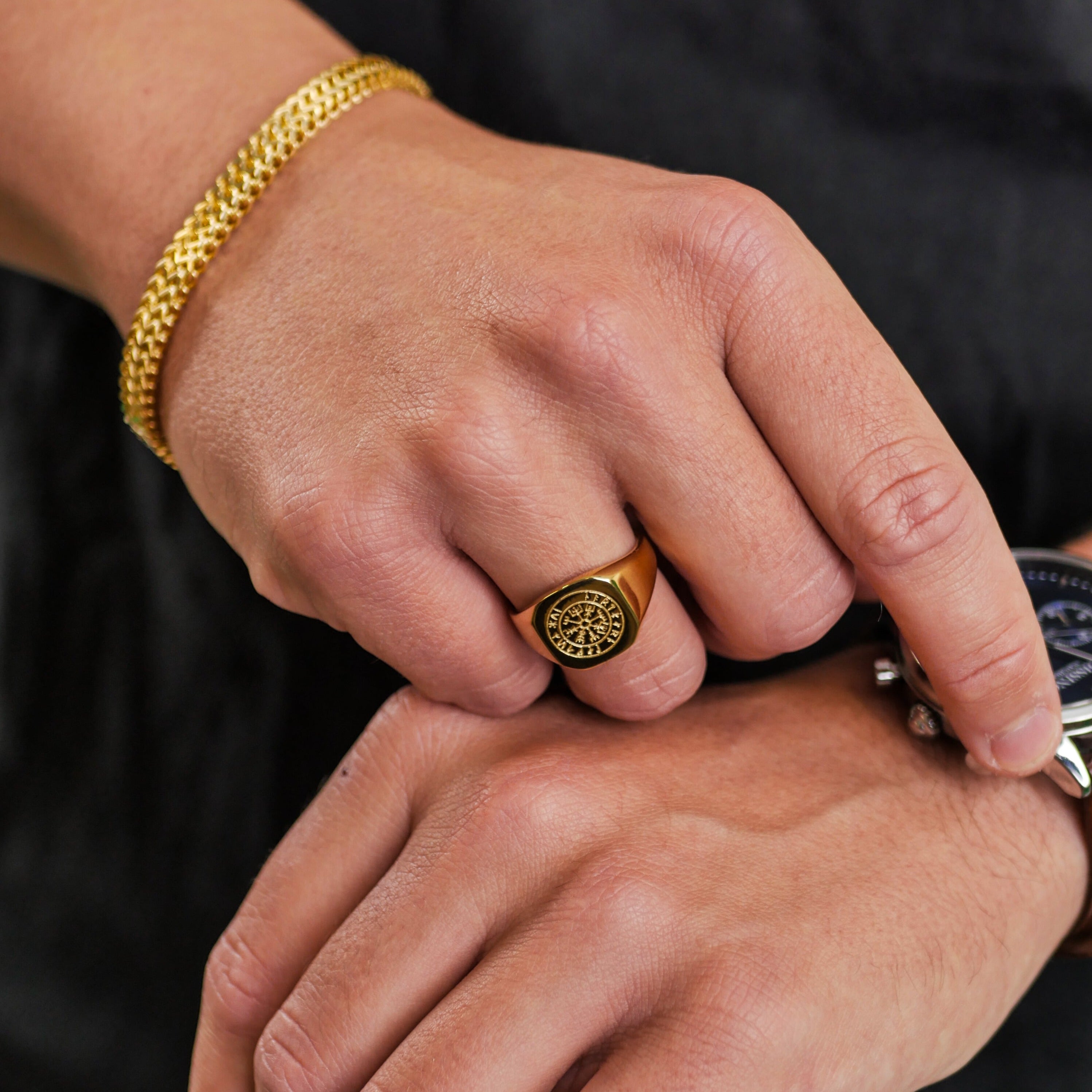 Vegvisir Signature - Guldton ring