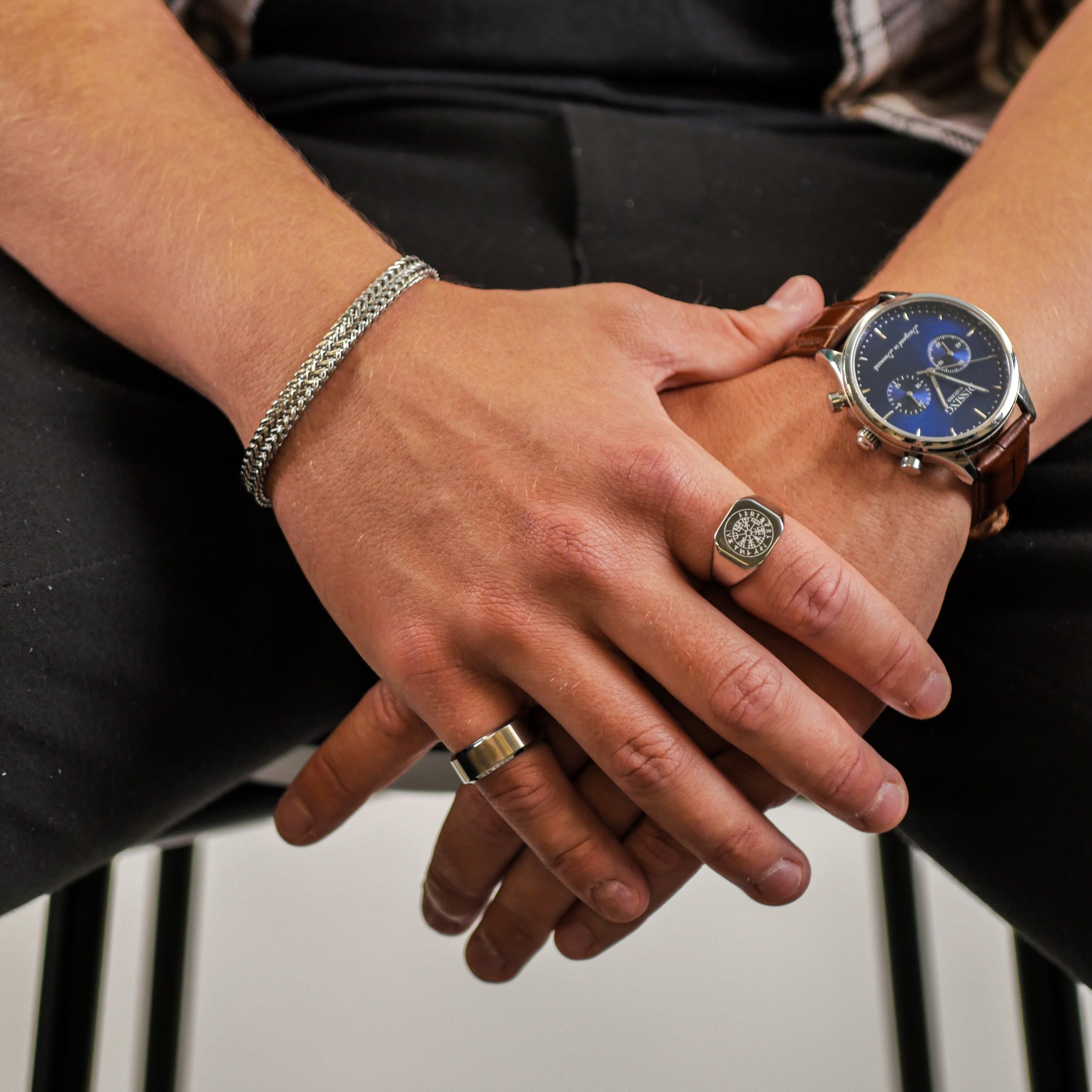 Siempre Vegvisir band - Silvertonad ring