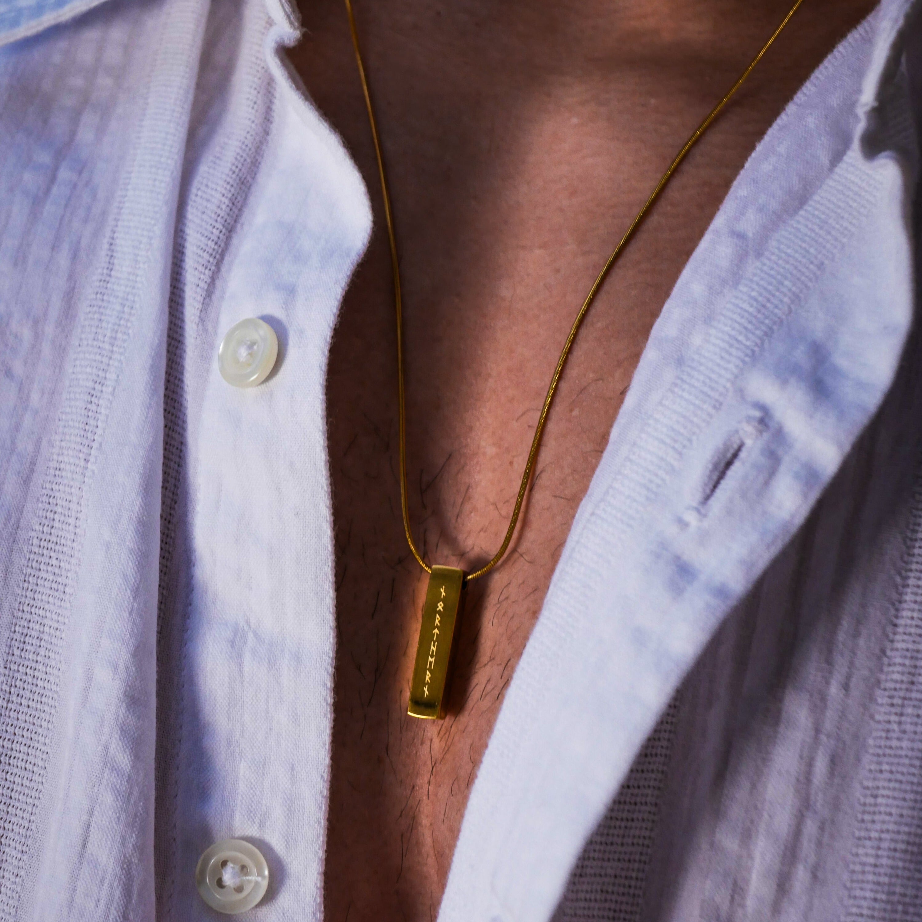 Runestone Pendant - Gold-toned