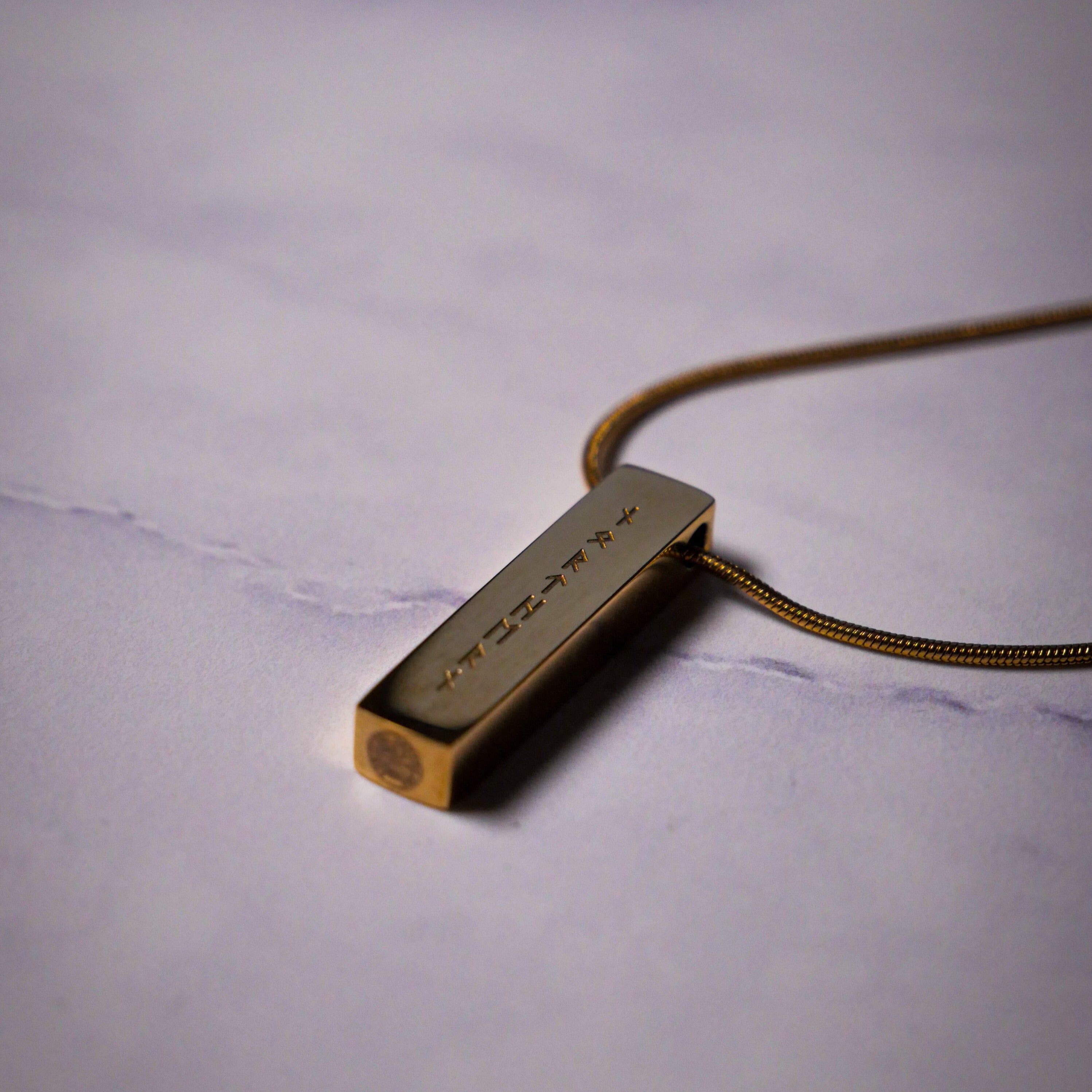 Runestone Pendant - Gold-toned