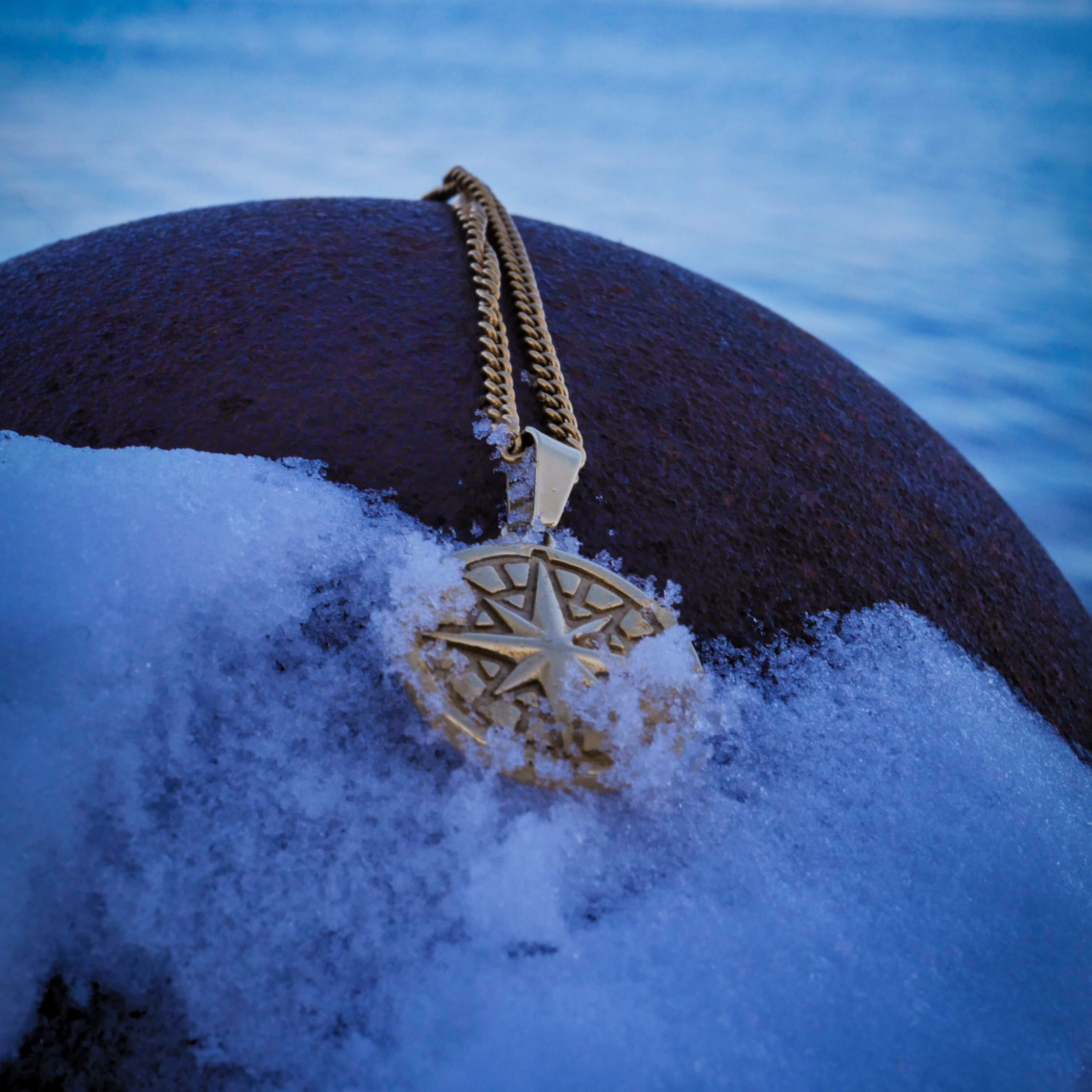 Kompass halsband 2.0 - Guldton