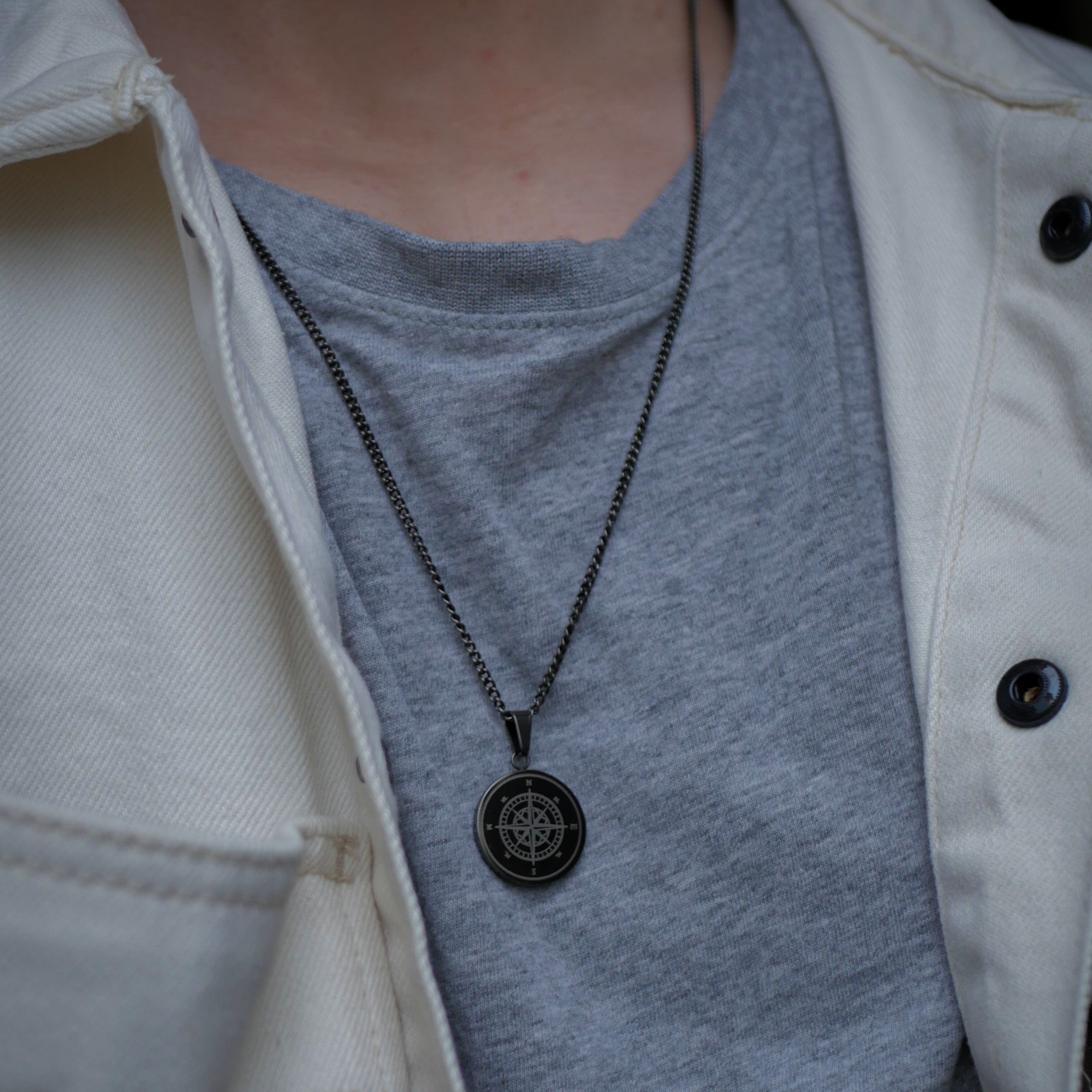Kompass halsband - svart