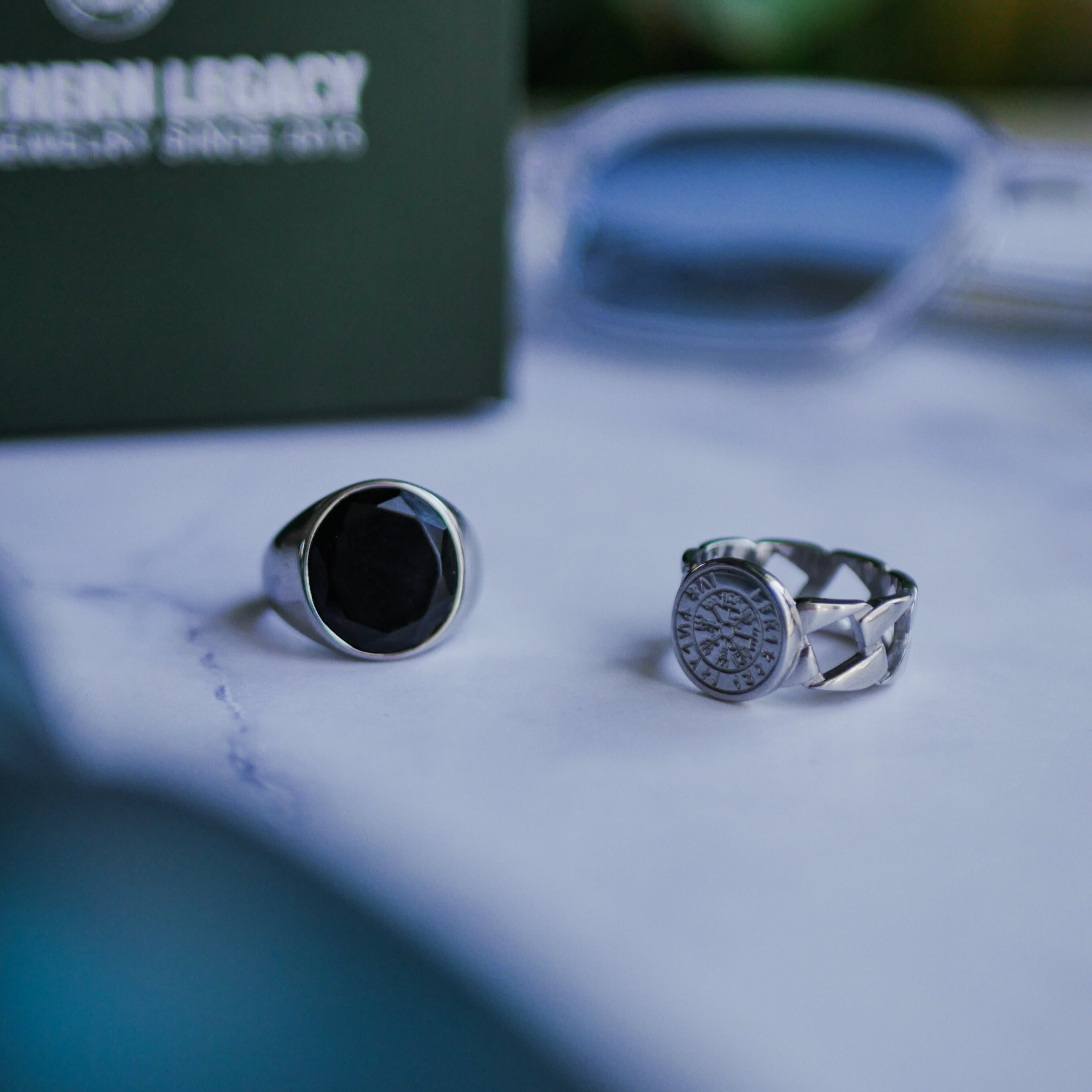 Vegvisir Chain Signature - Sølvtonet ring