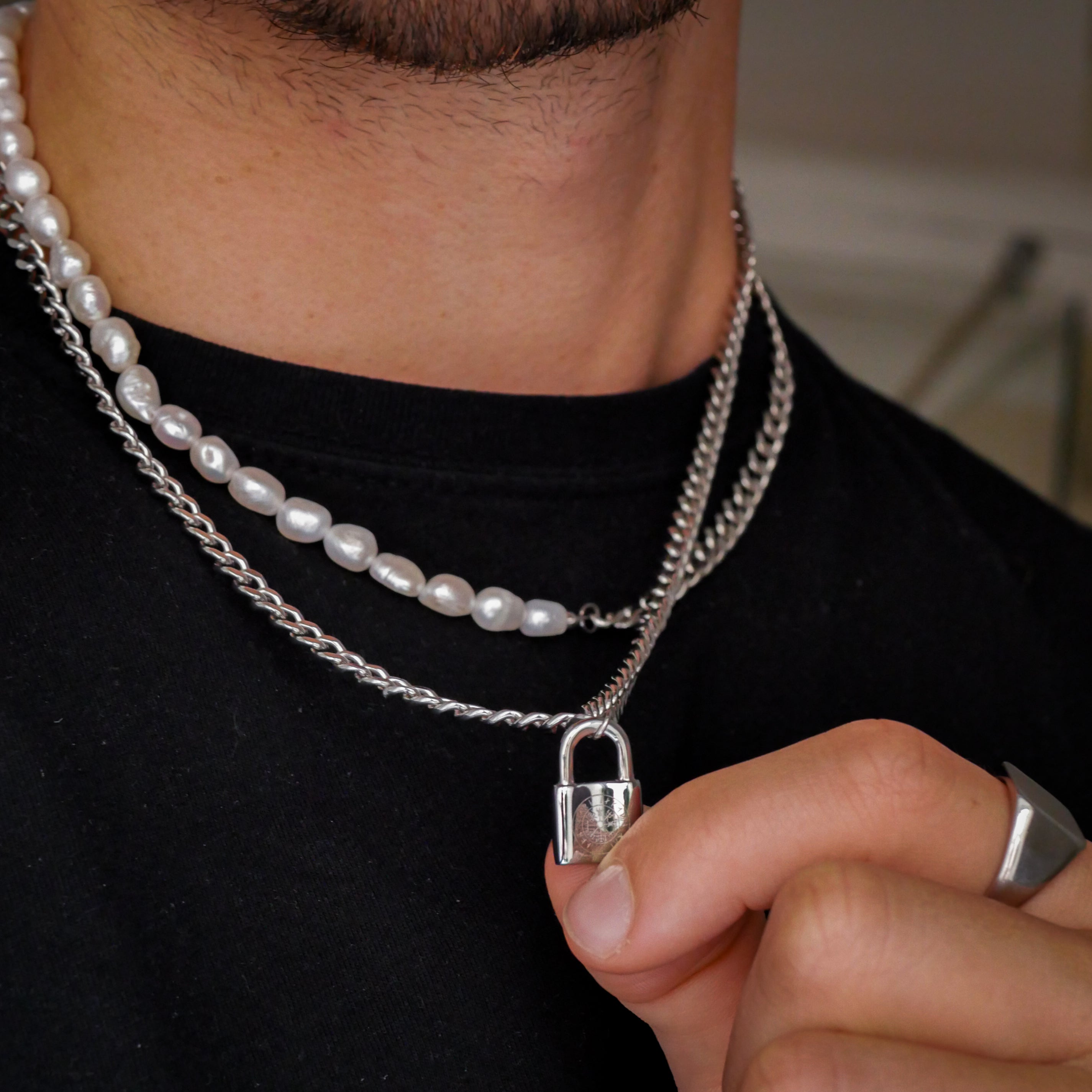 NL Vegvisir locker pendant - Silver-toned
