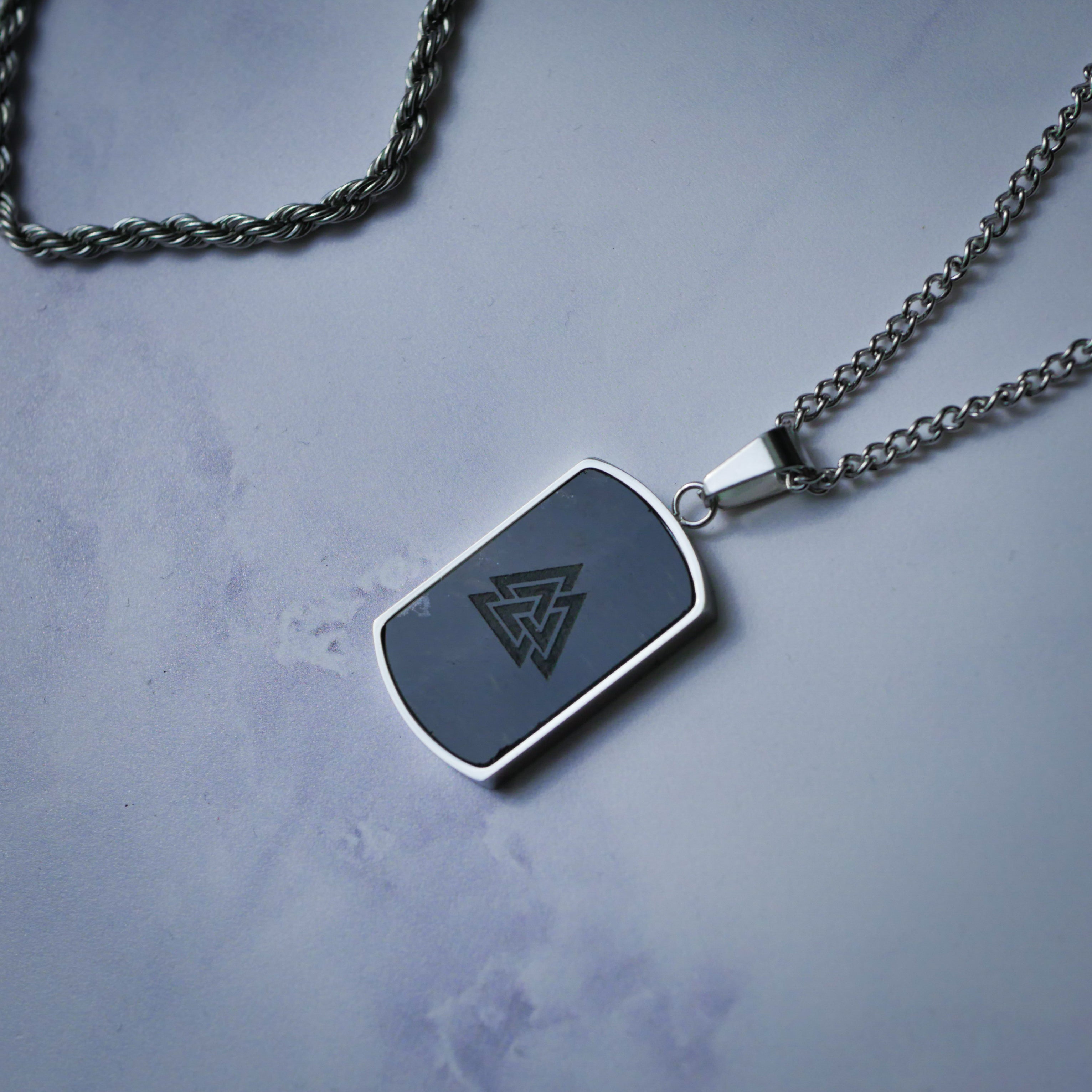 Valknut + Rope Bundle - Silver-toned
