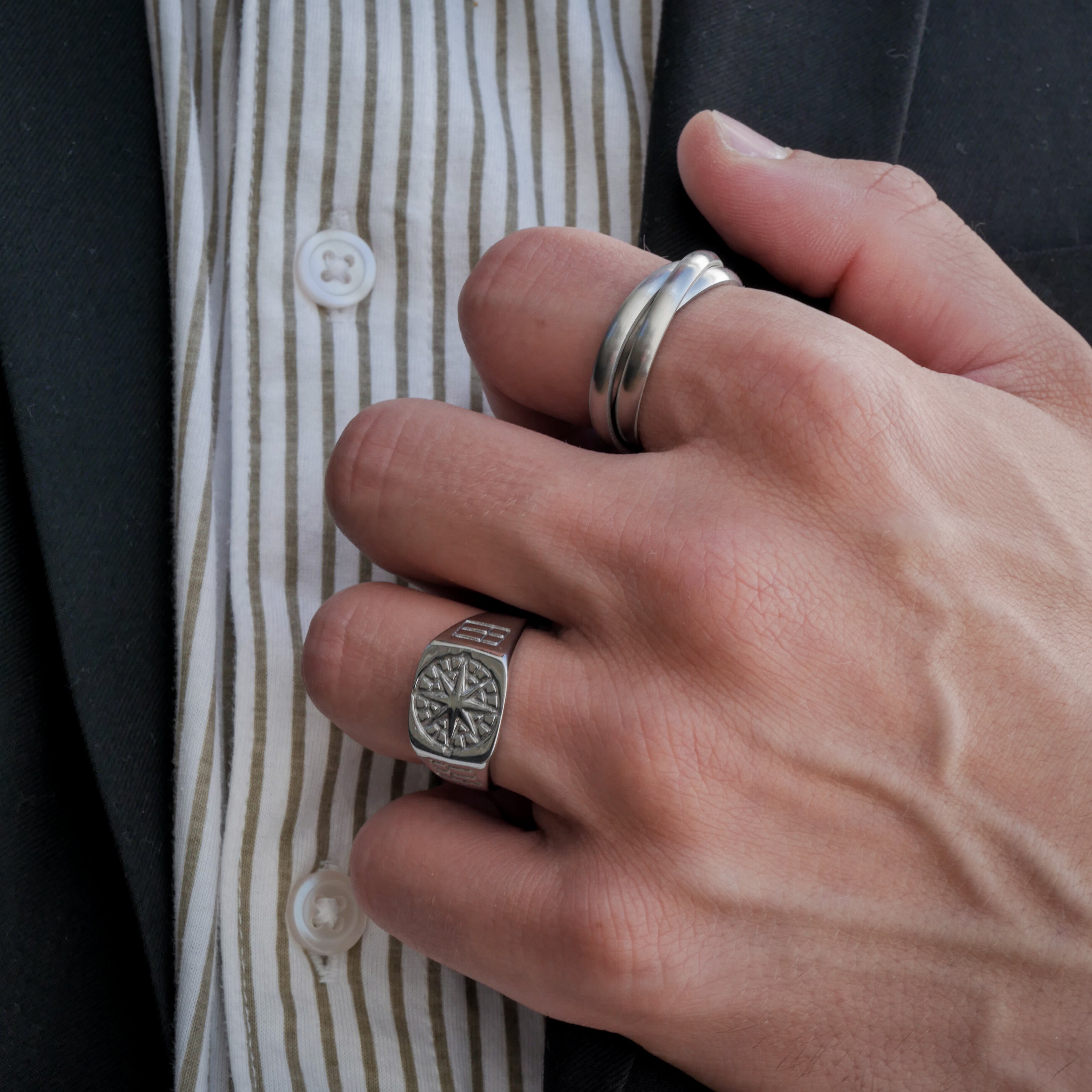 Helix band ring - Silver-toned ring