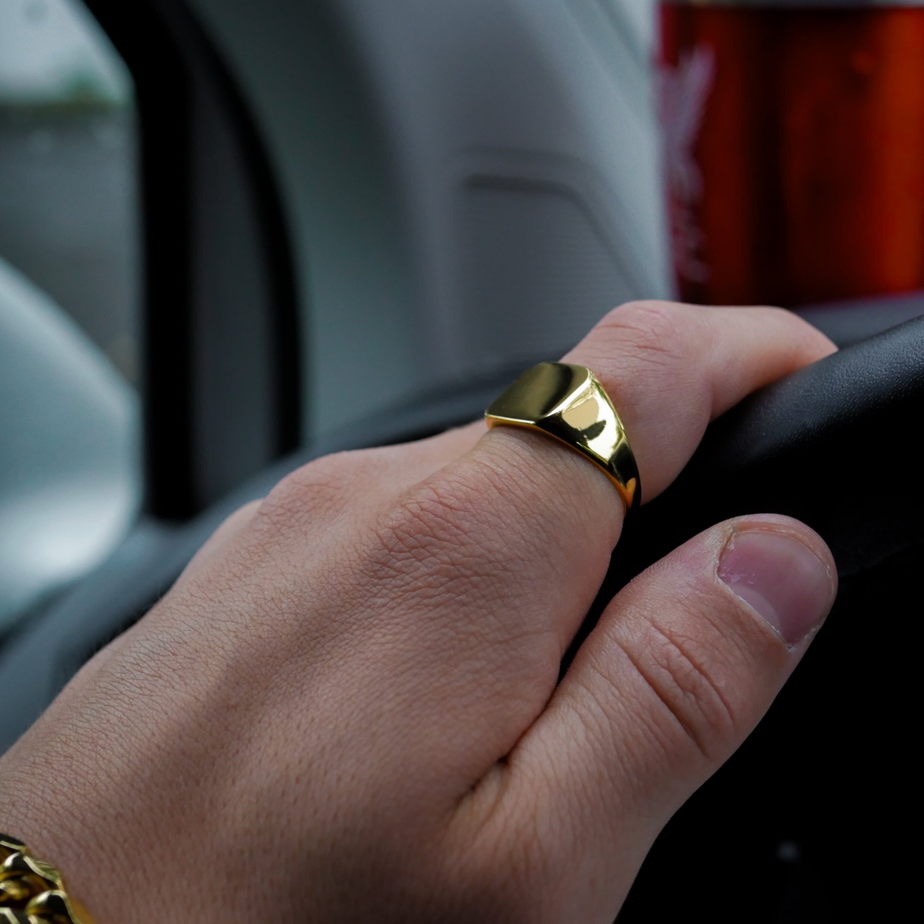 Classic Signature - guldfärgad ring