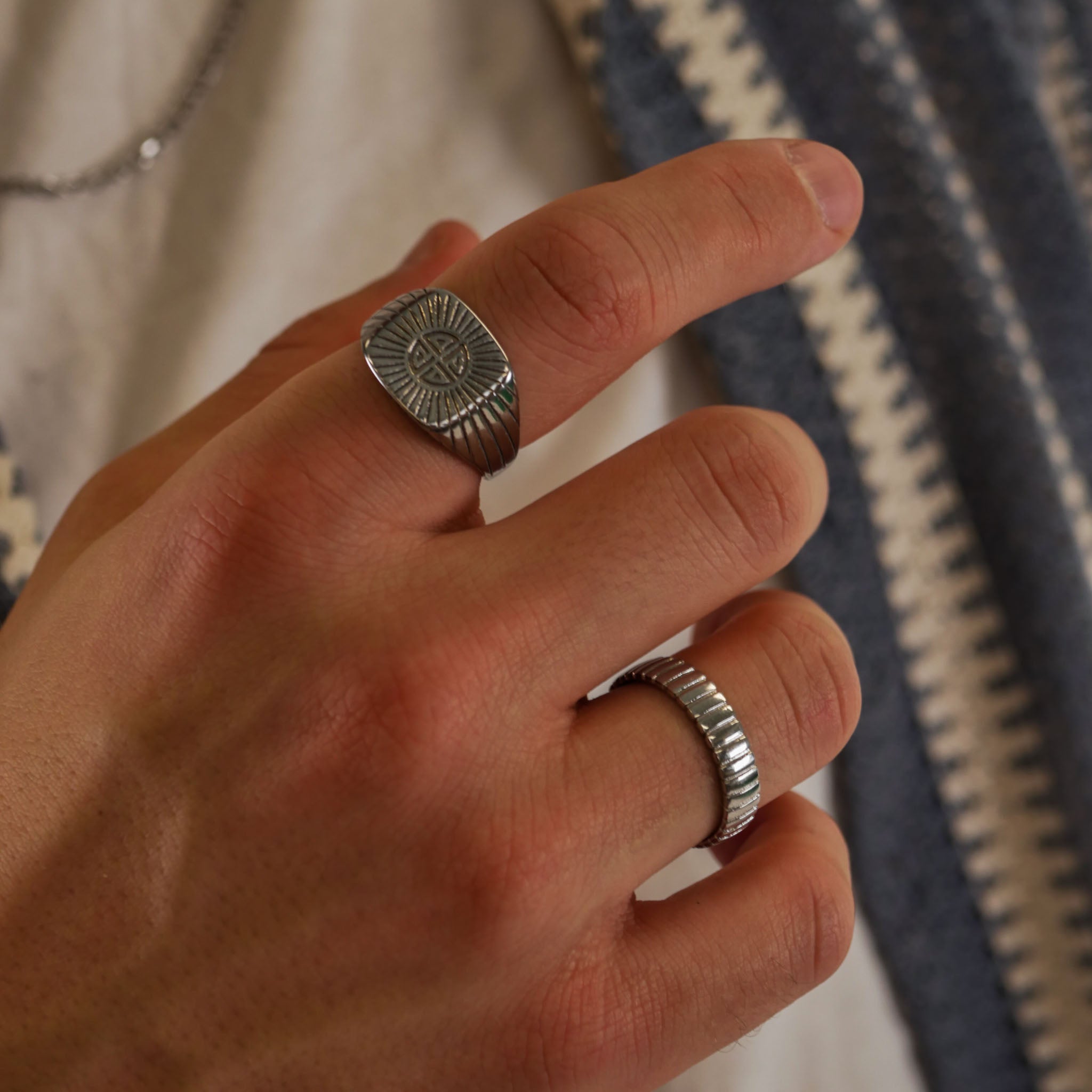 Knot + Cut Ring Bundle - Silverton