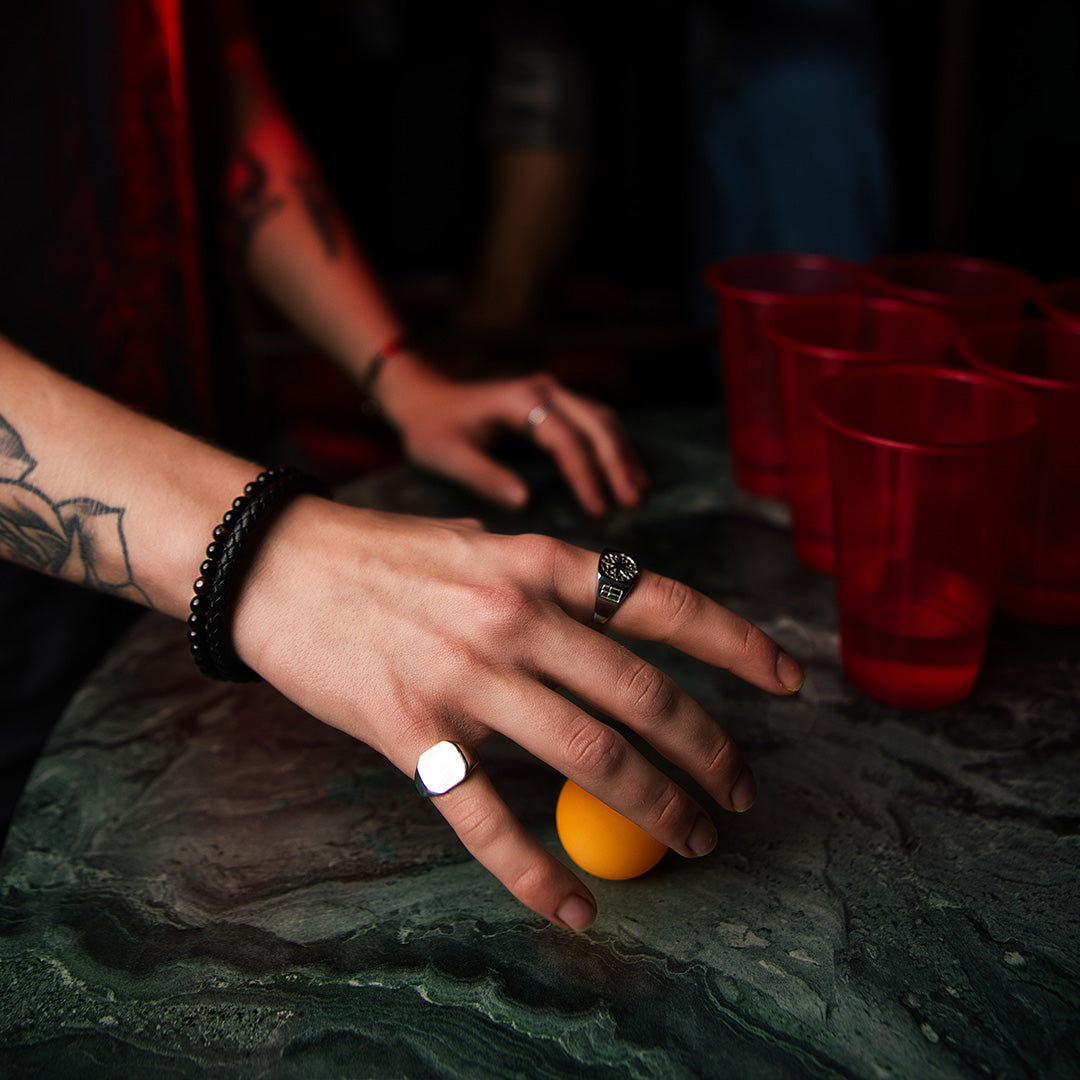 Kompass Signature - Silvertonad ring