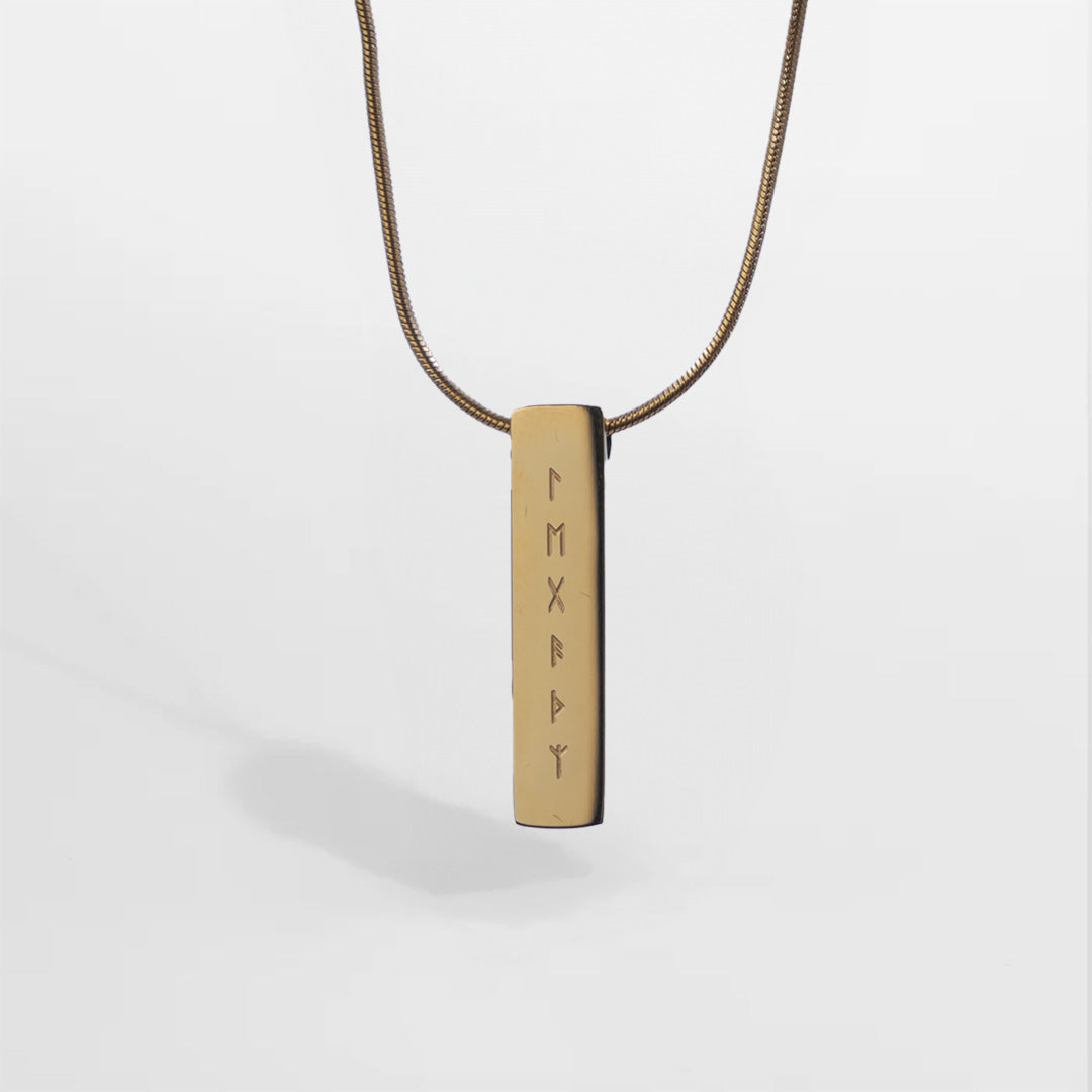 Runestone Pendant - Gold-toned