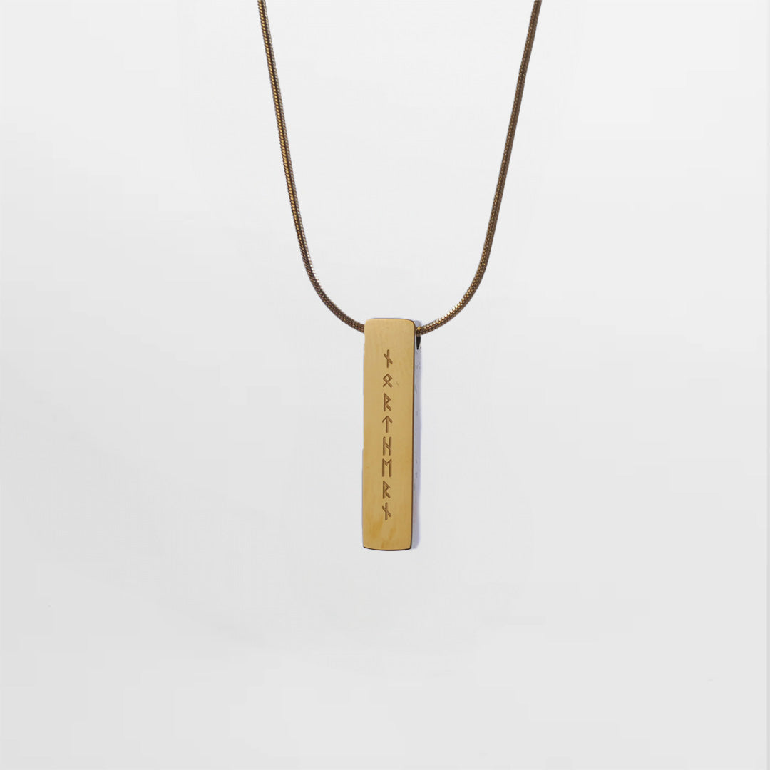 Runestone Pendant - Gold-toned