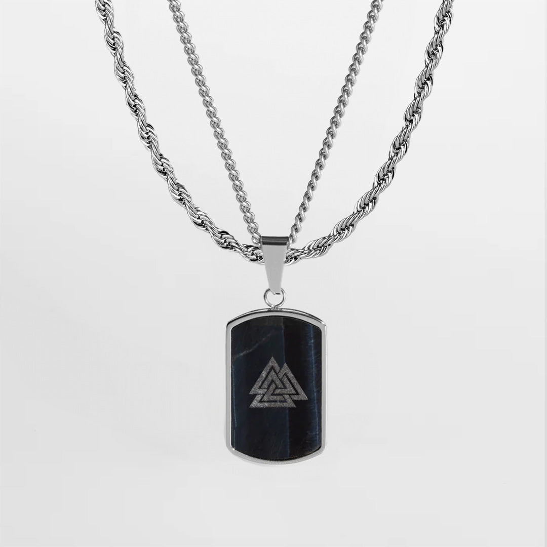 Valknut + Rope Bundle - Silver-toned