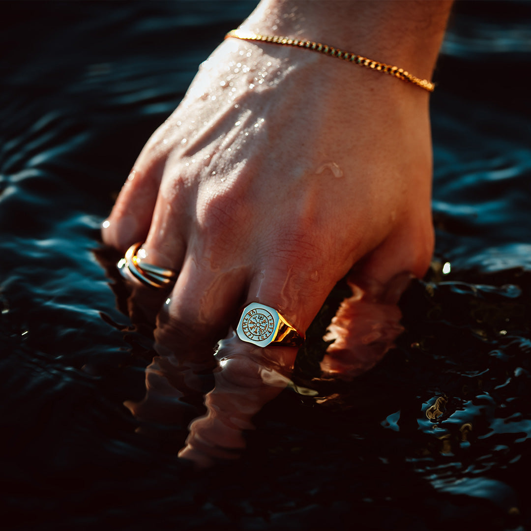 Vegvisir Signature - Guldton ring