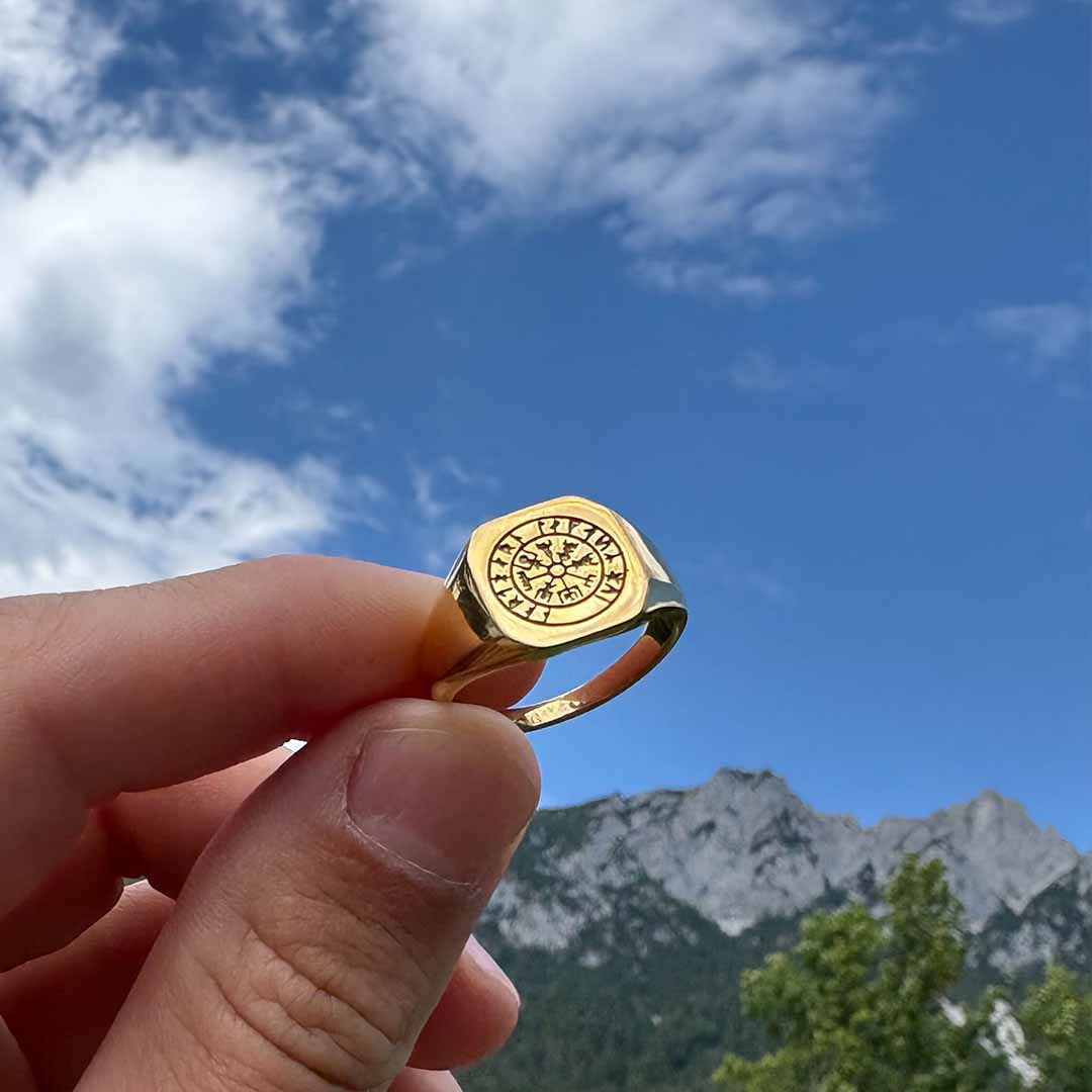 Vegvisir Signature - Guldton ring