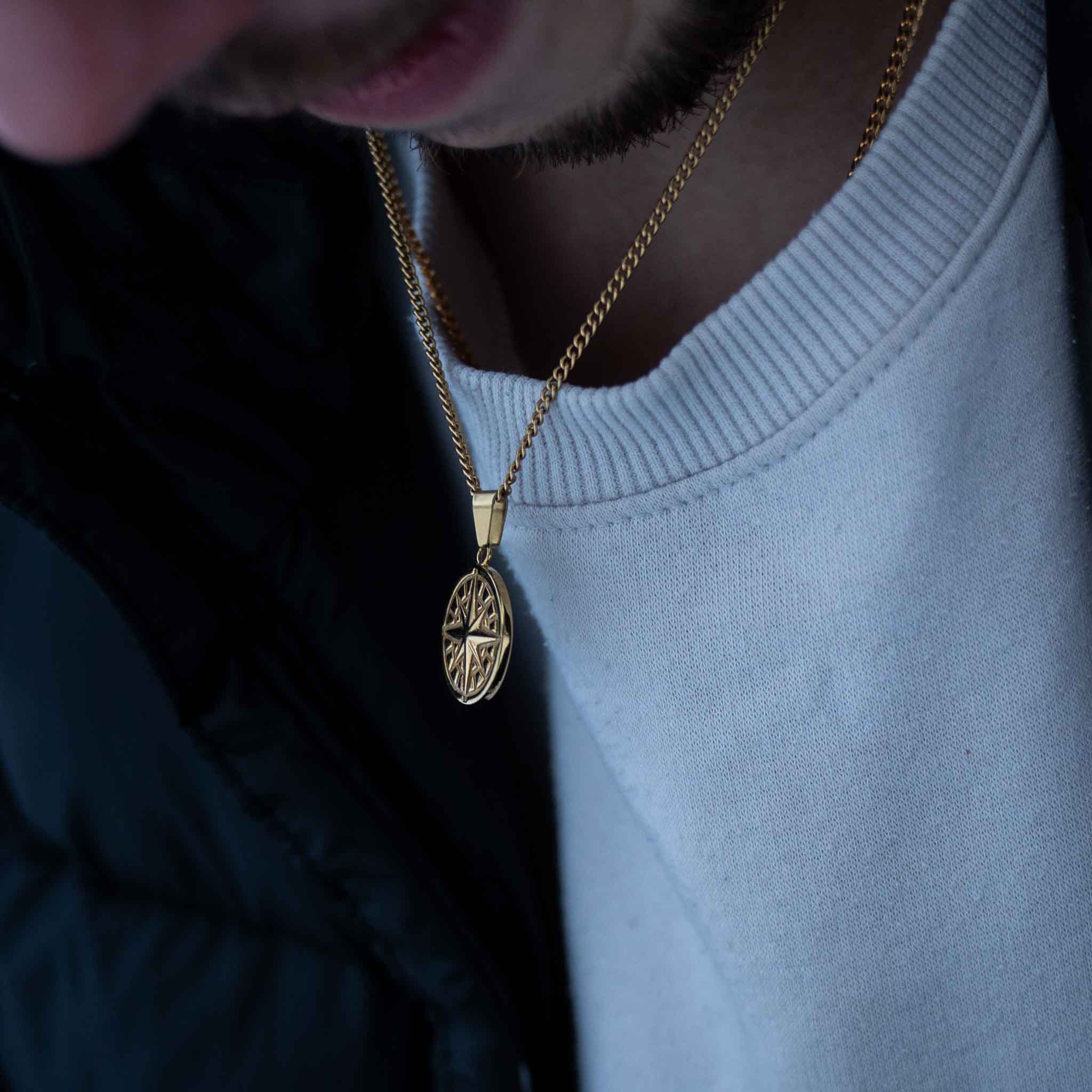 Kompass halsband 2.0 - Guldton