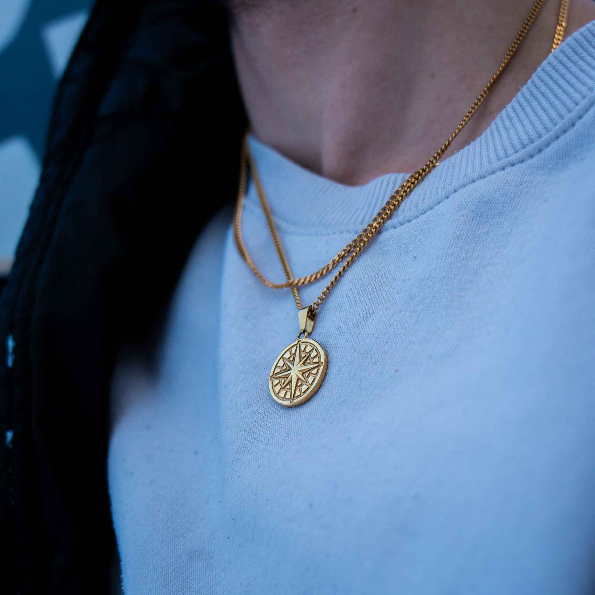 Kompass halsband 2.0 - Guldton