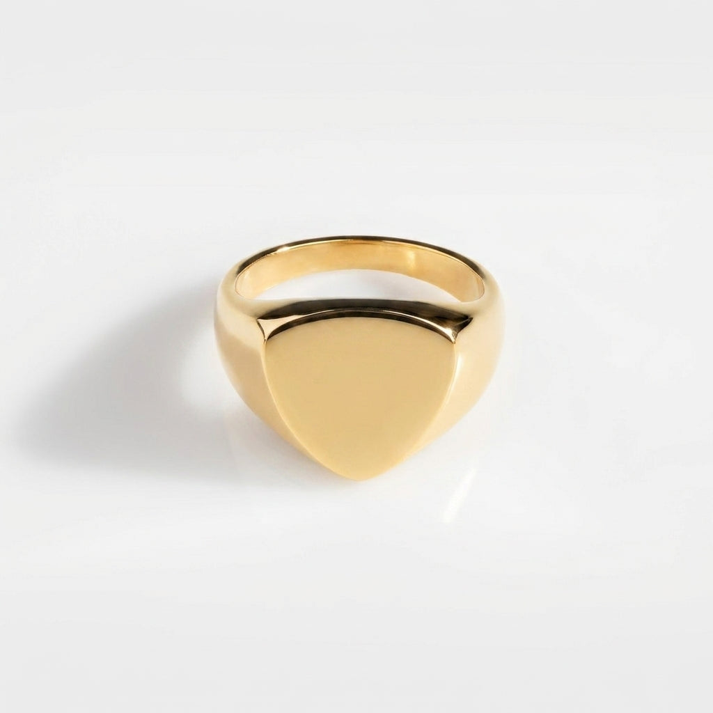 CLASSIC POLYGON SIGNET RING (GULD)