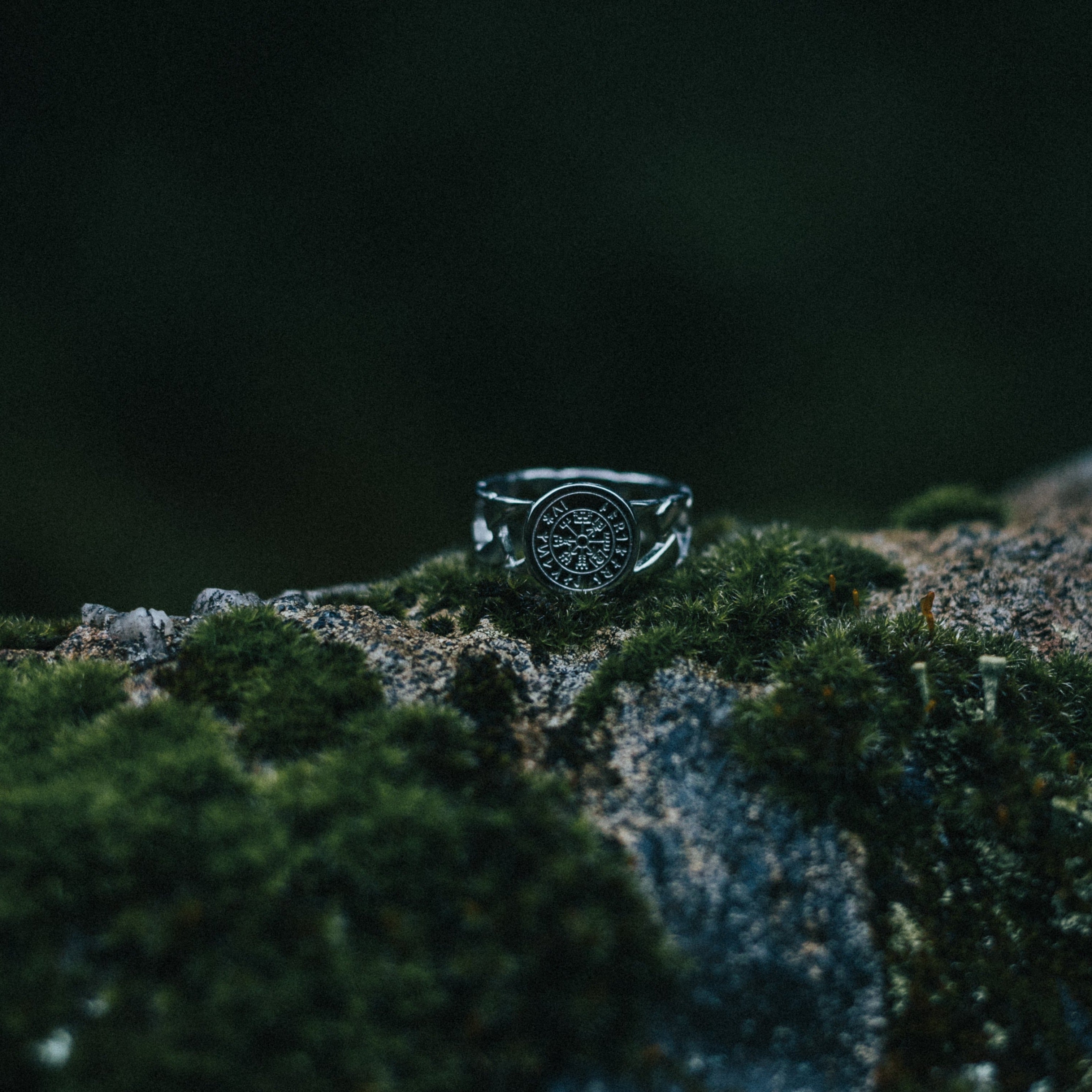Vegvisir Chain Signature - Sølvtonet ring