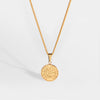 Minimal Vegvisir halskæde - Guldtonet