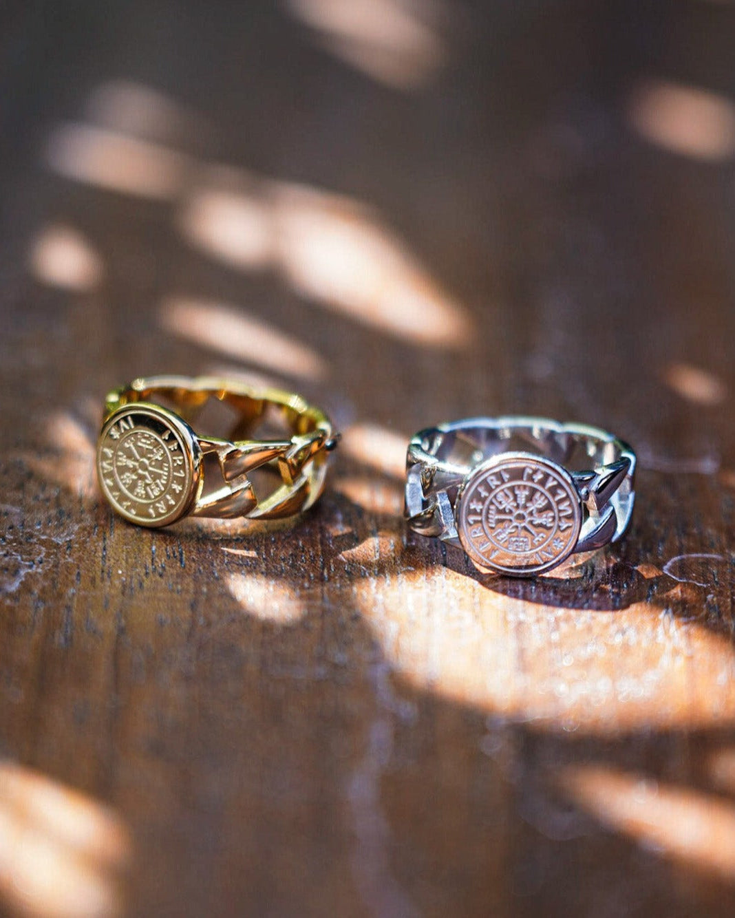 Vegvisir Chain Signature - Guldtbelagt ring