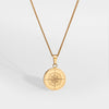Kompass halsband - Guldton