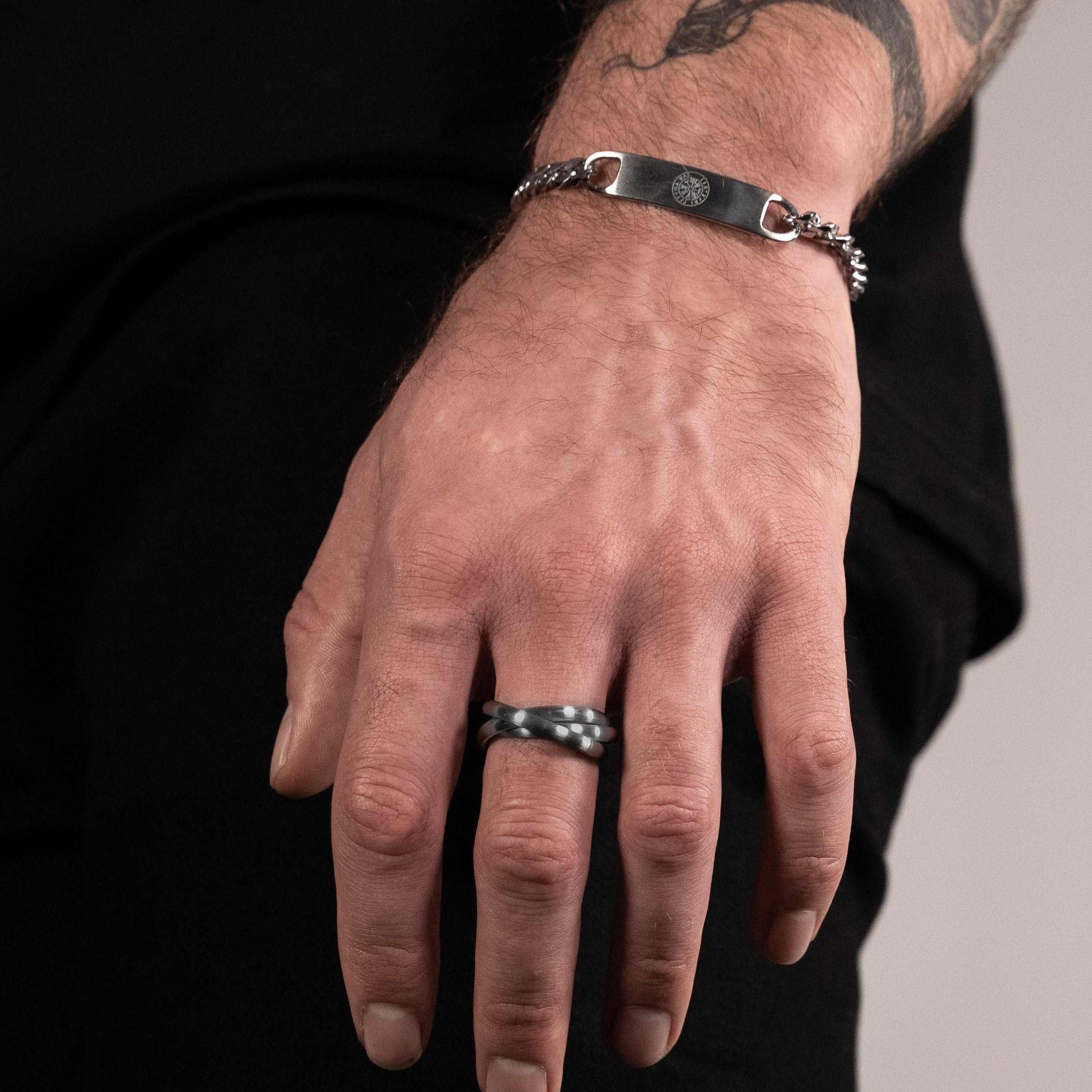 Helix band ring - Silver-toned ring